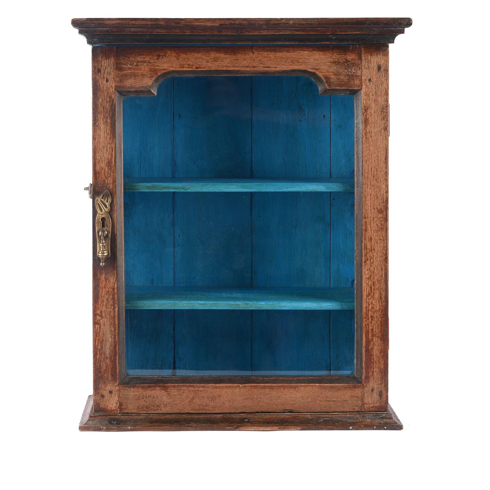 Glazed Teak Wall Cabinet From Gujarat - Ca 1930