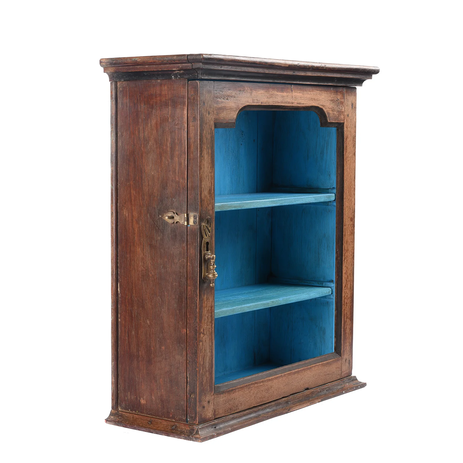 Glazed Teak Wall Cabinet From Gujarat - Ca 1930 - Image 3