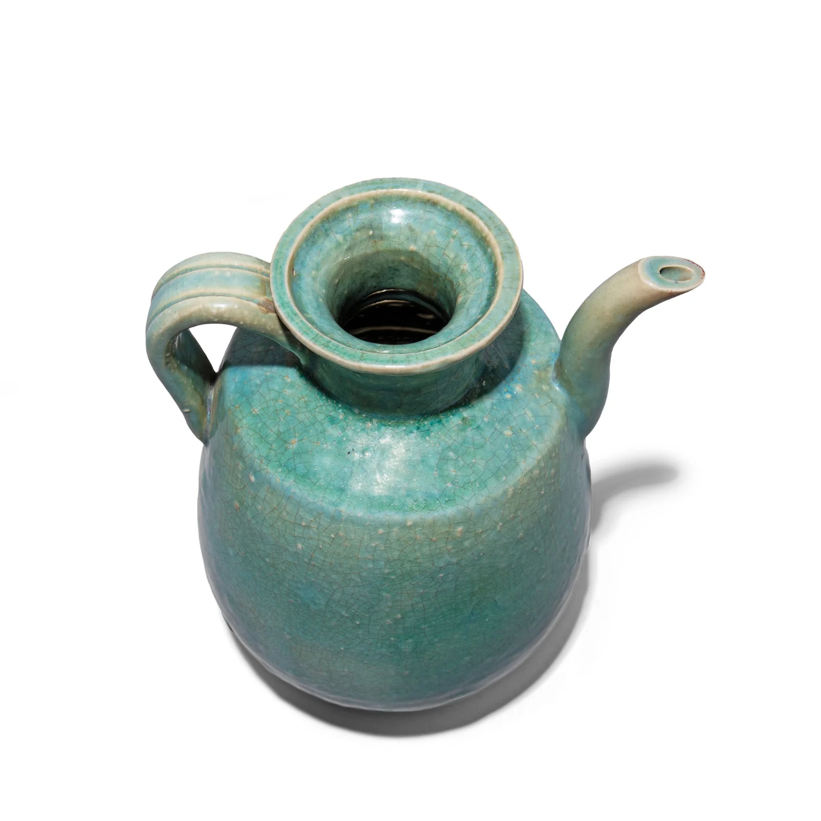 Green Copper Glazed Terracotta Ewer - Image 3