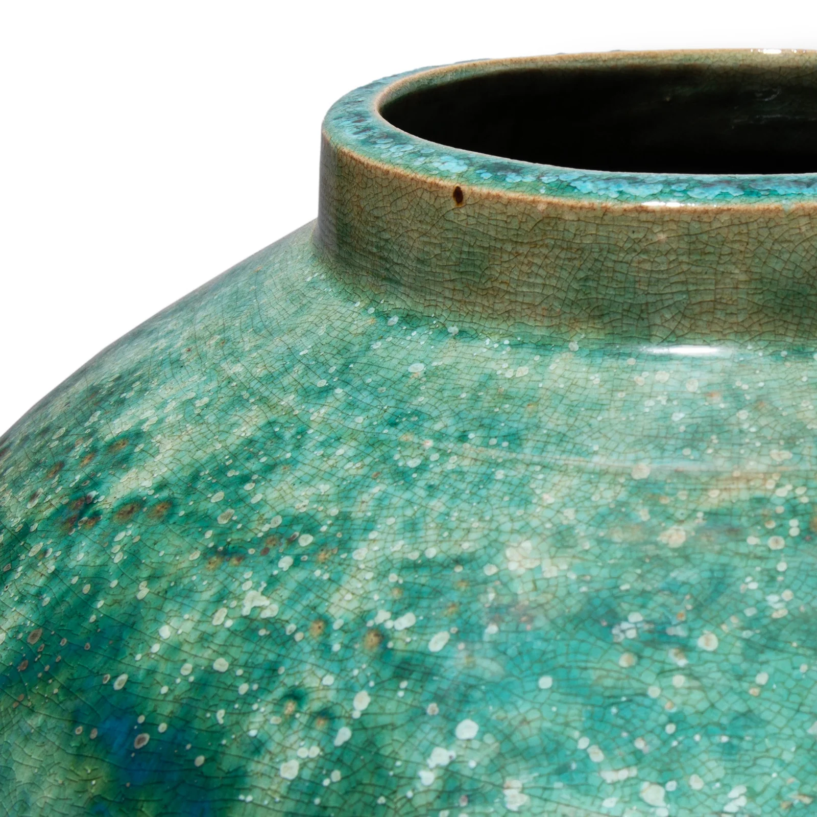 Green Copper Glazed Terracotta Jar - Image 2
