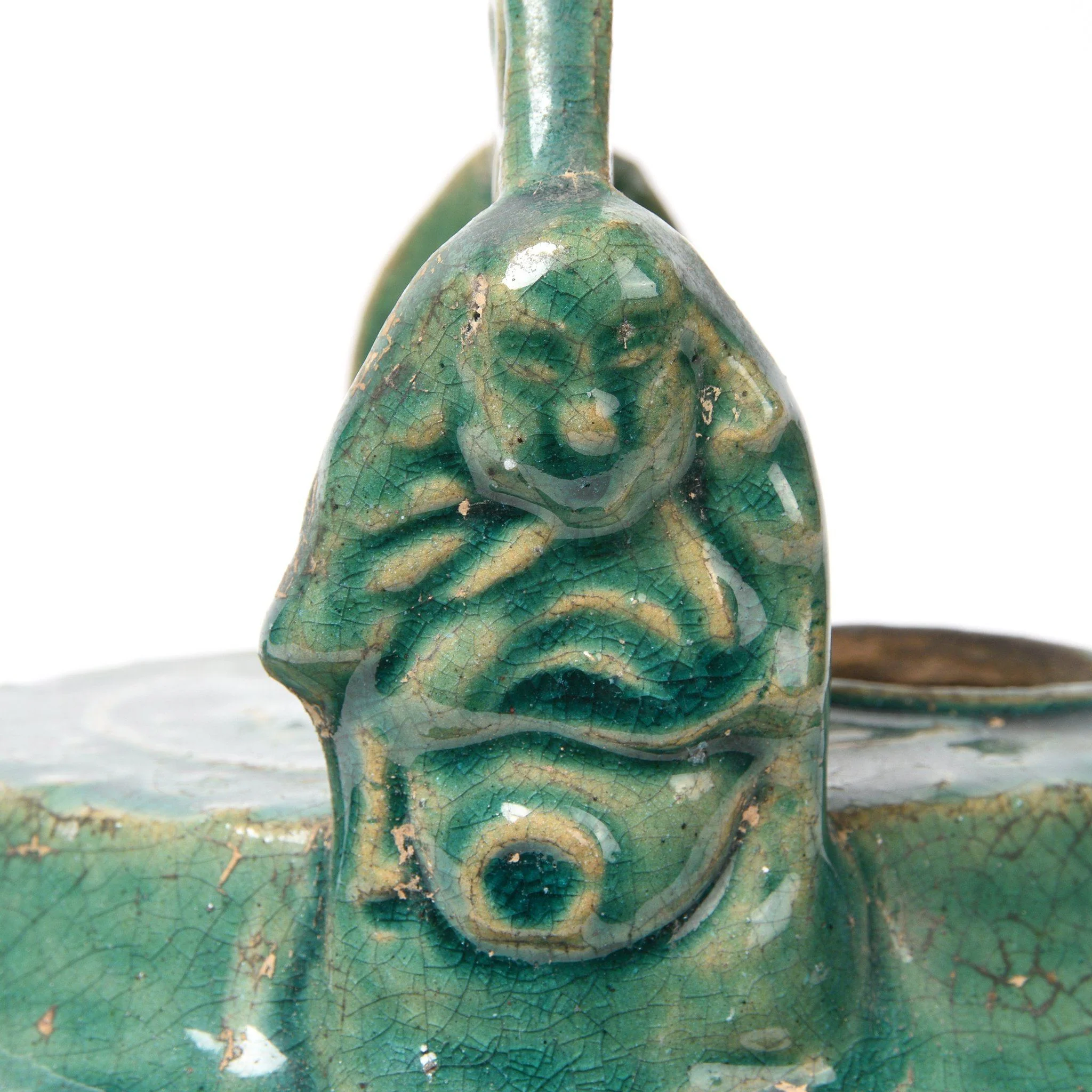Green Earthenware Tea Pot - Image 6