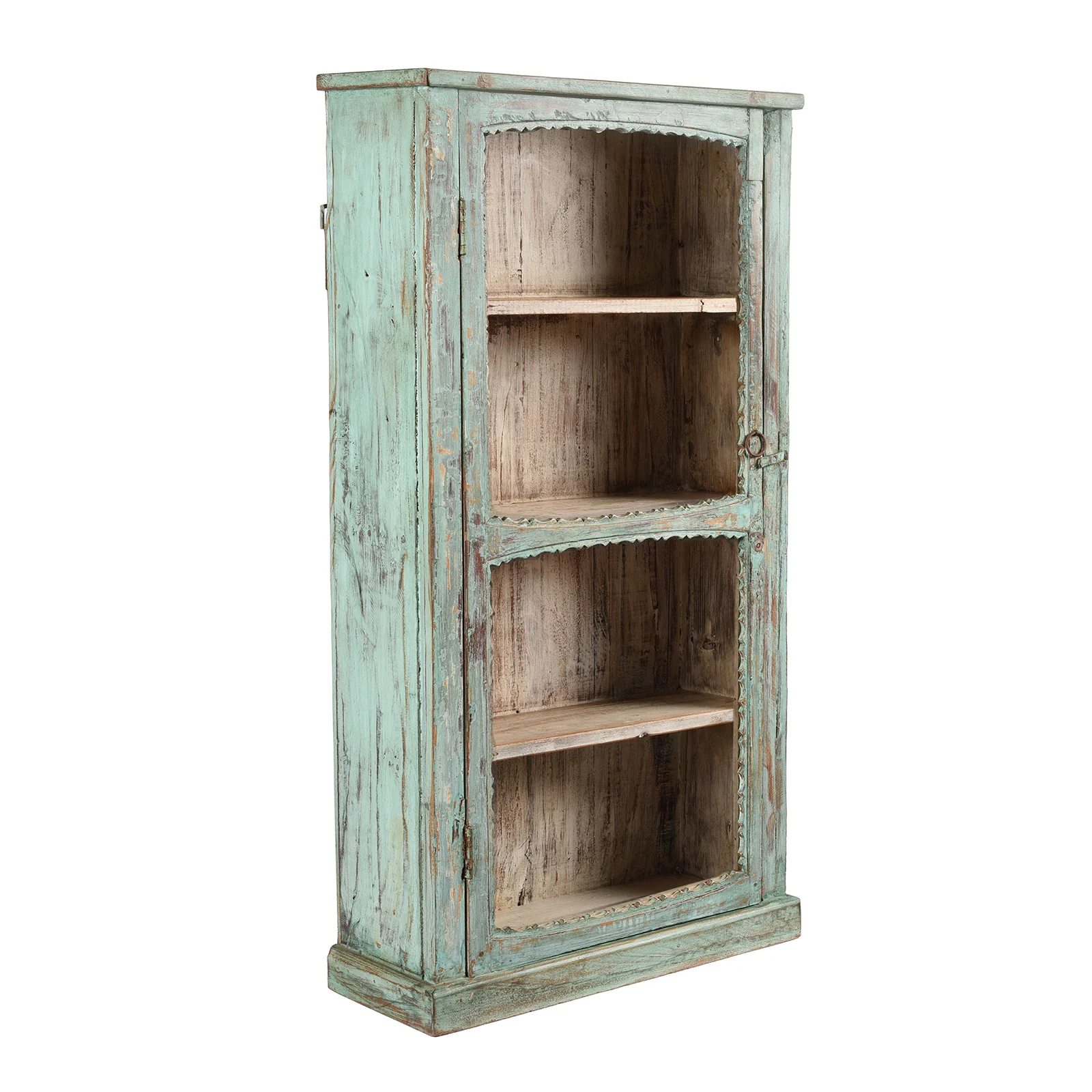 Green Painted Glazed Wall Cabinet - Ca 1920 - Image 3