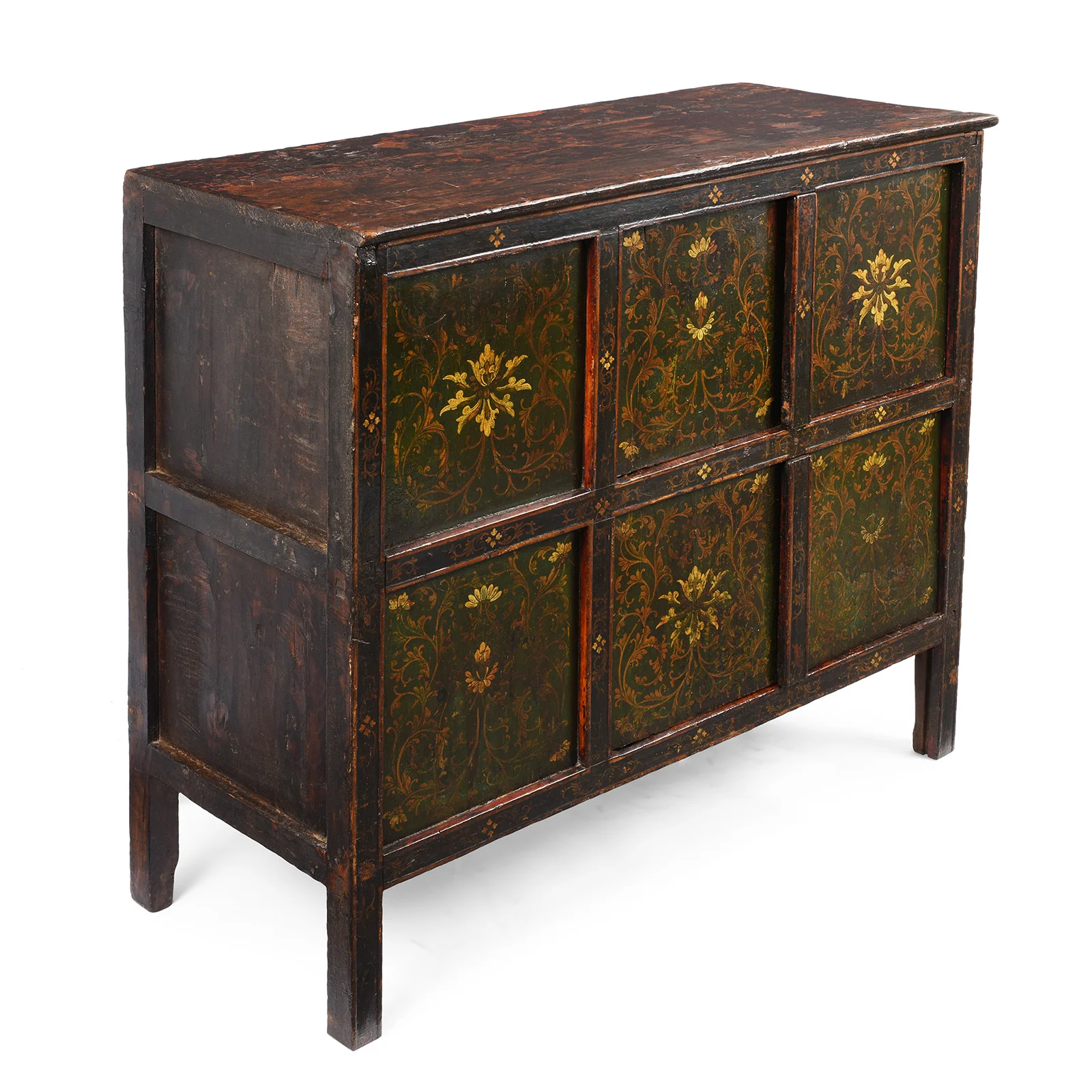 Green Painted Tibetan Altar Cabinet - 19th Century - Image 4