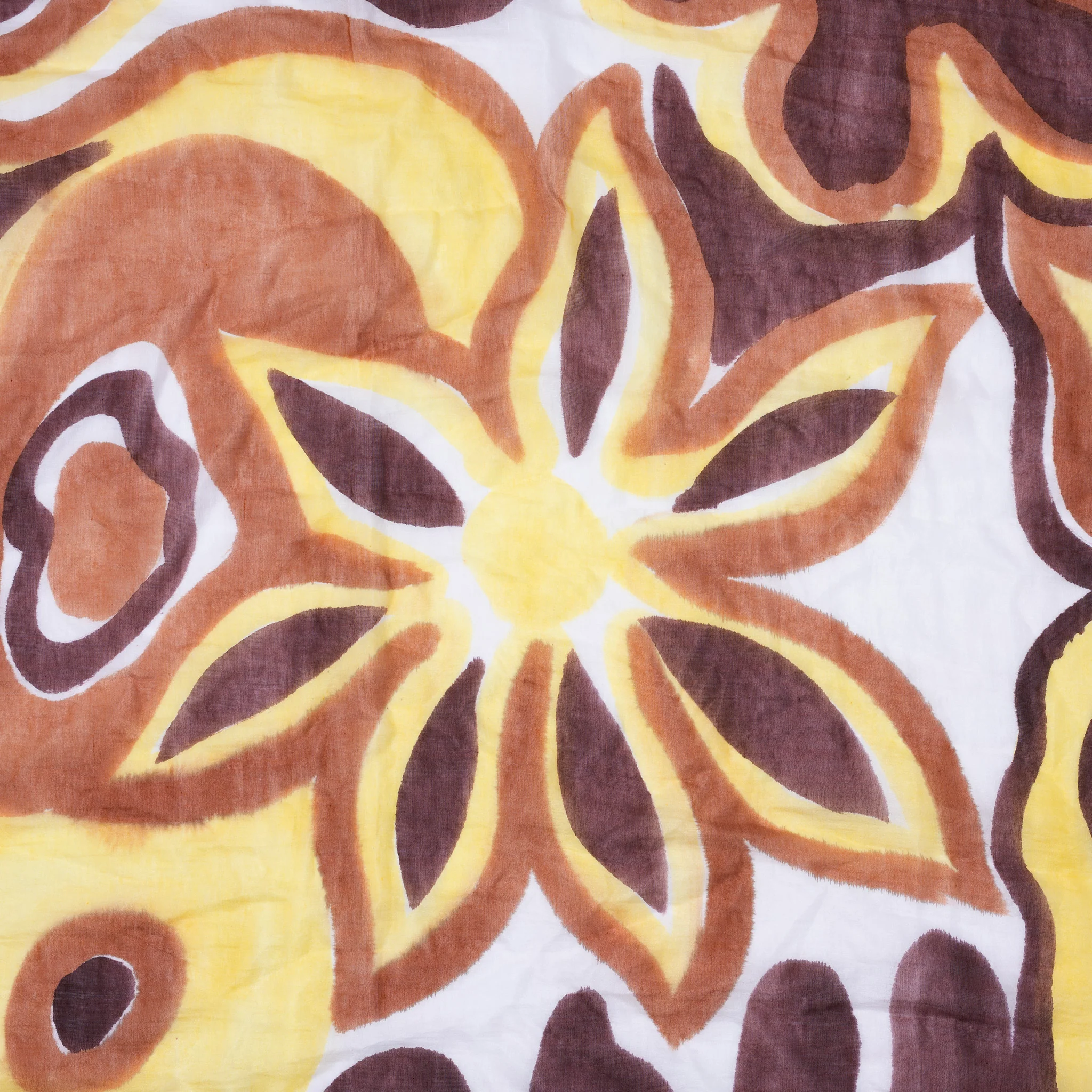 Saffron Bandhani Silk Scarf from Rajasthan - Image 3