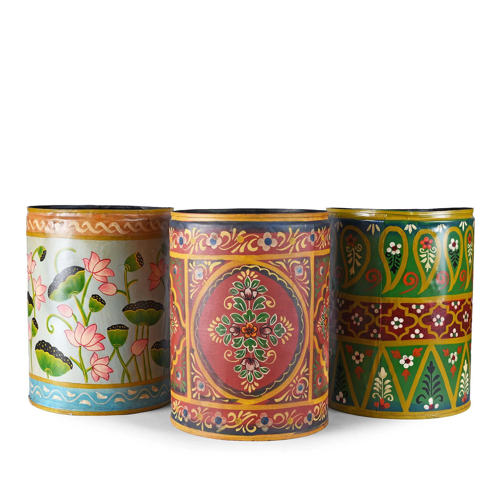 Painted Waste Paper Bin / Planter