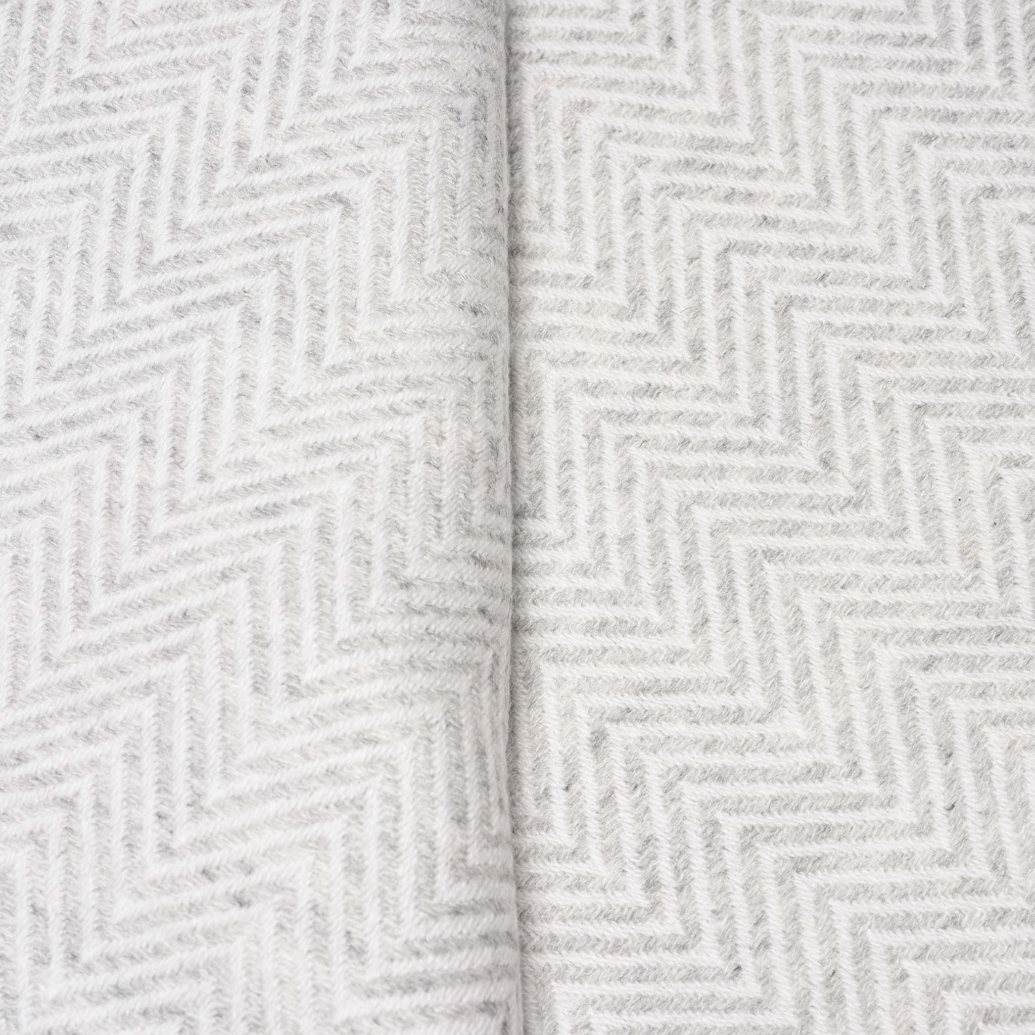 Herringbone Wool Throw from Kashmir - Image 6
