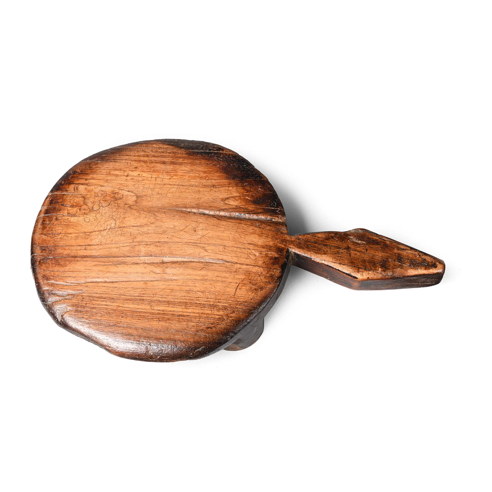 Old Indian Chapati Board From Banswara Tribal Area - 19thC
