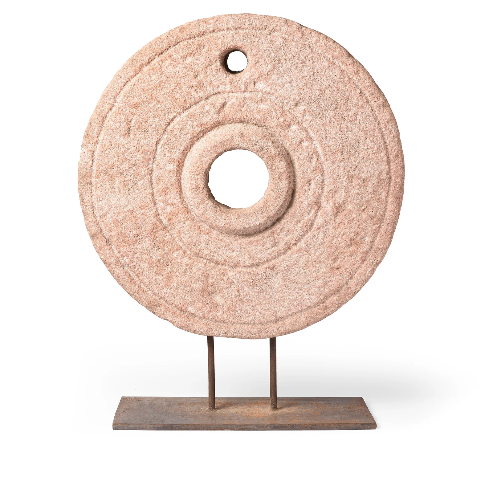 Indian Stone Millstone From Rajasthan - Ca 1920's