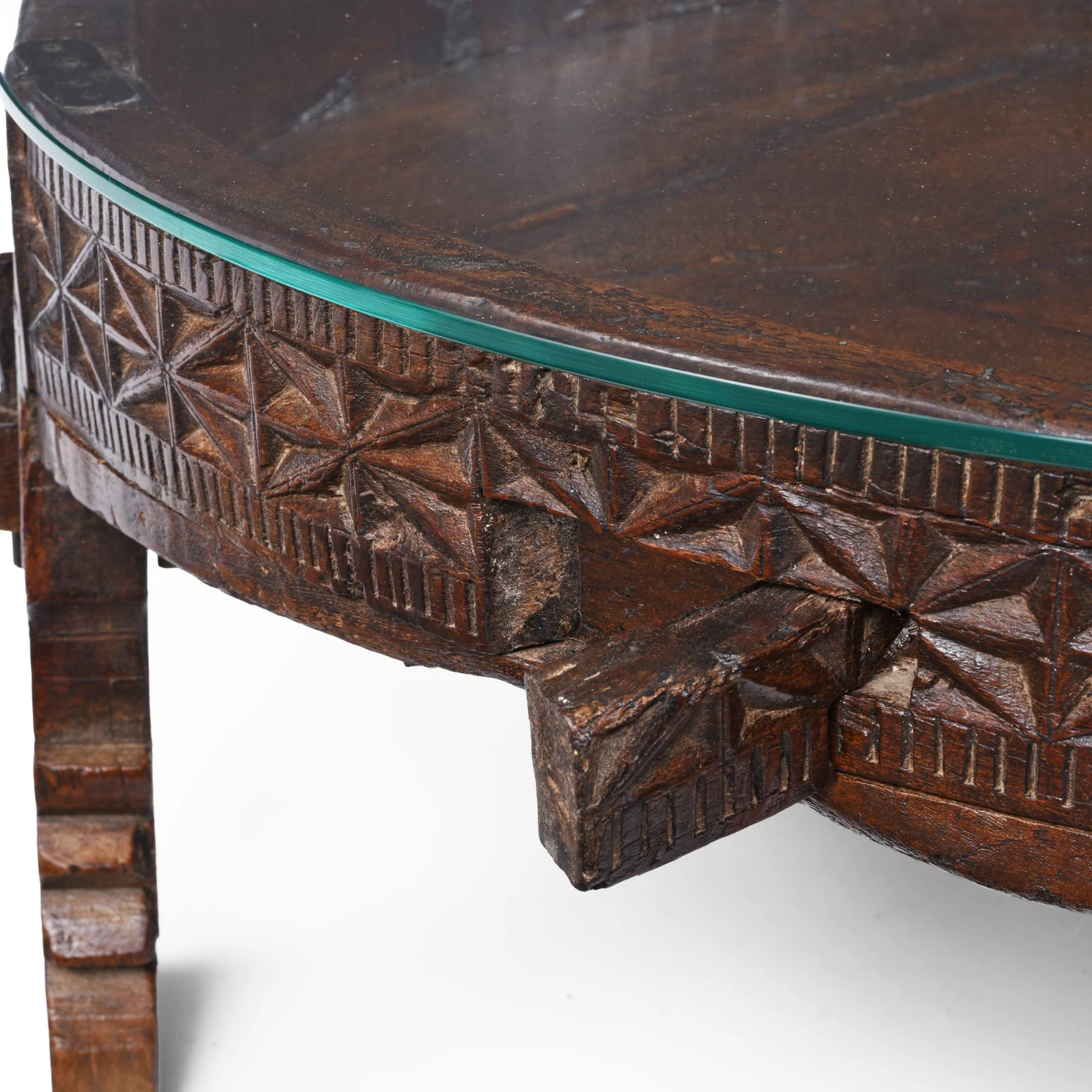 Indian Chakki Coffee Table - Teak Rice Mill - 19th Century - Image 2
