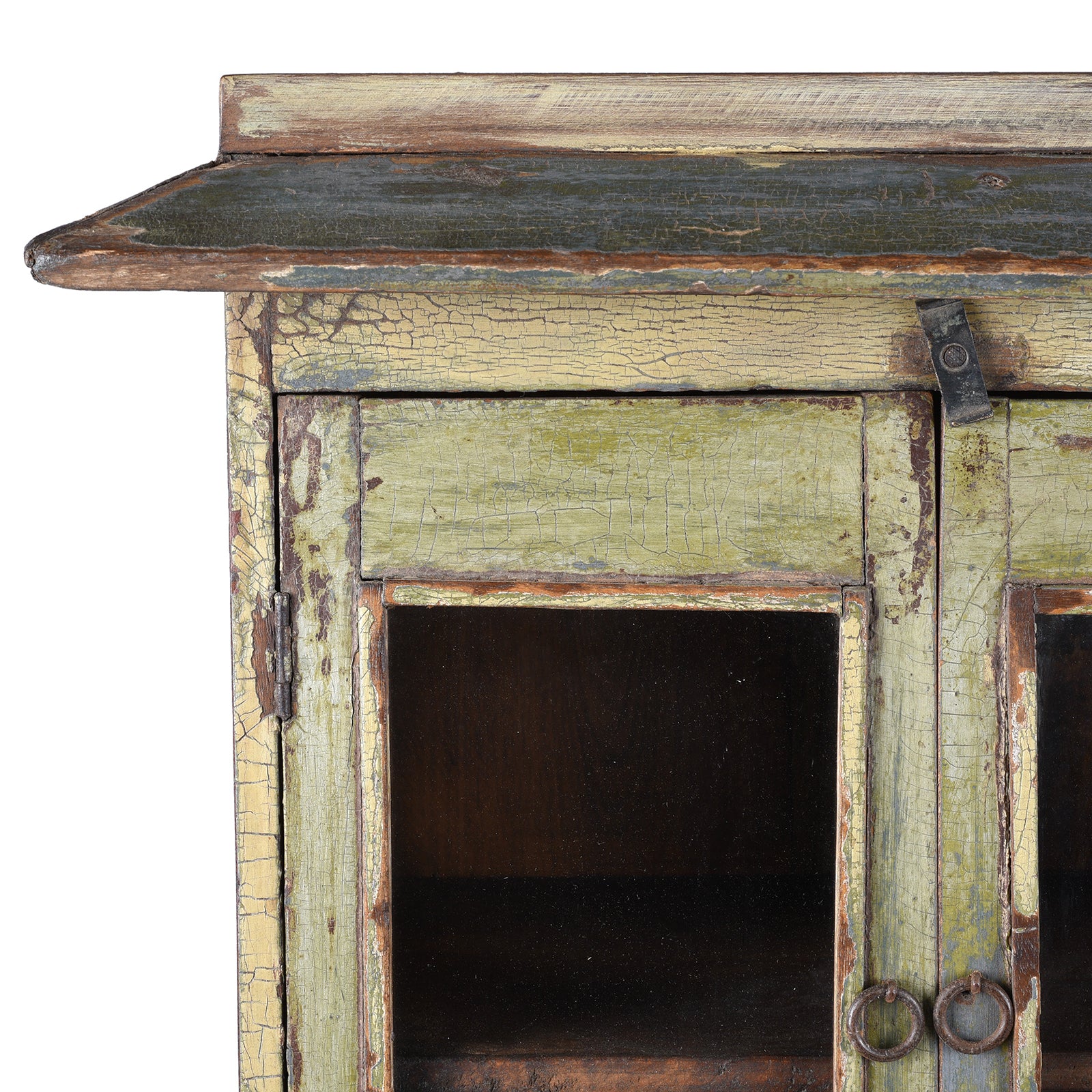 Green Painted Glazed Wall Cabinet - 19th Century - Image 4
