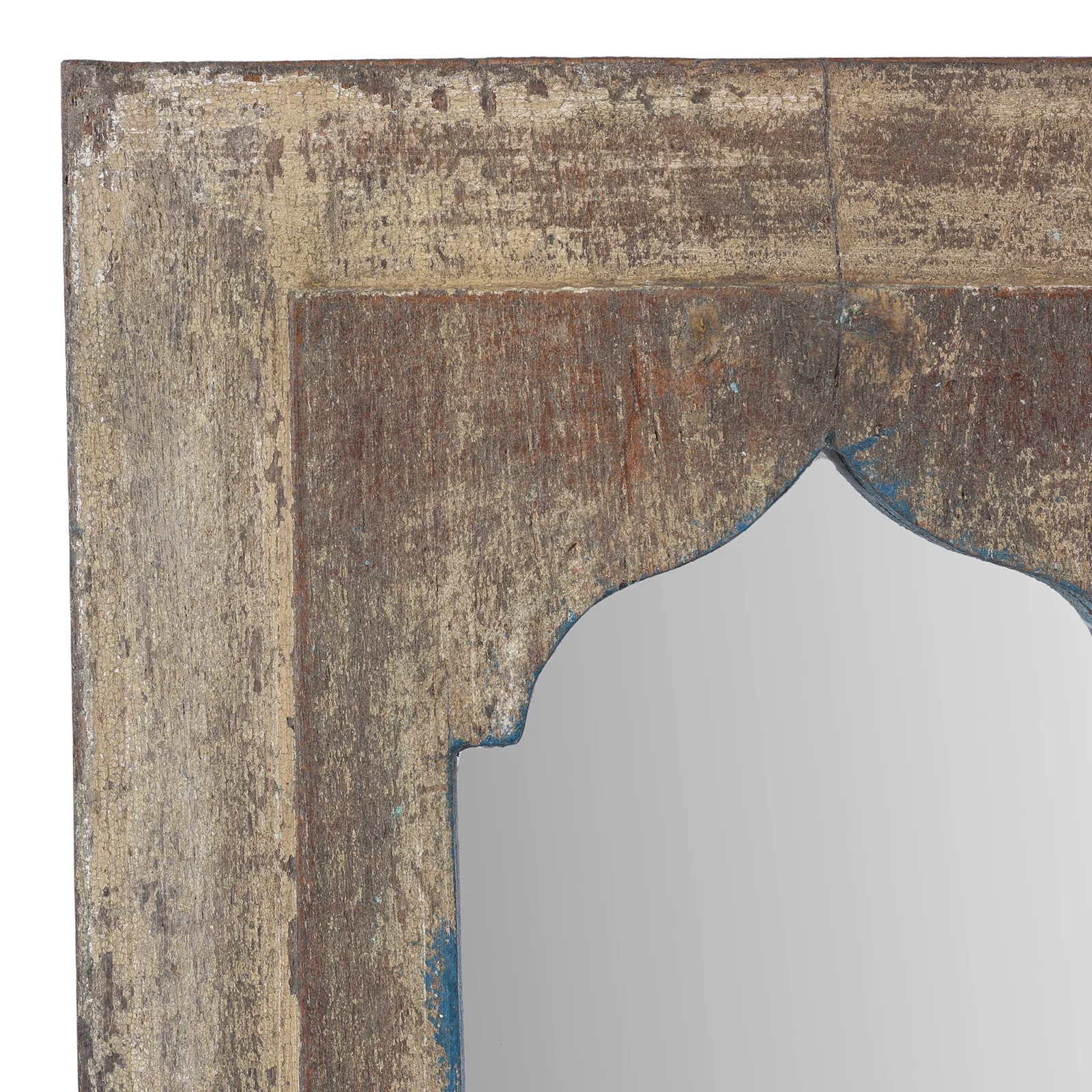 Indian Mihrab Mirror Made From An Old Teak Panel - Image 2