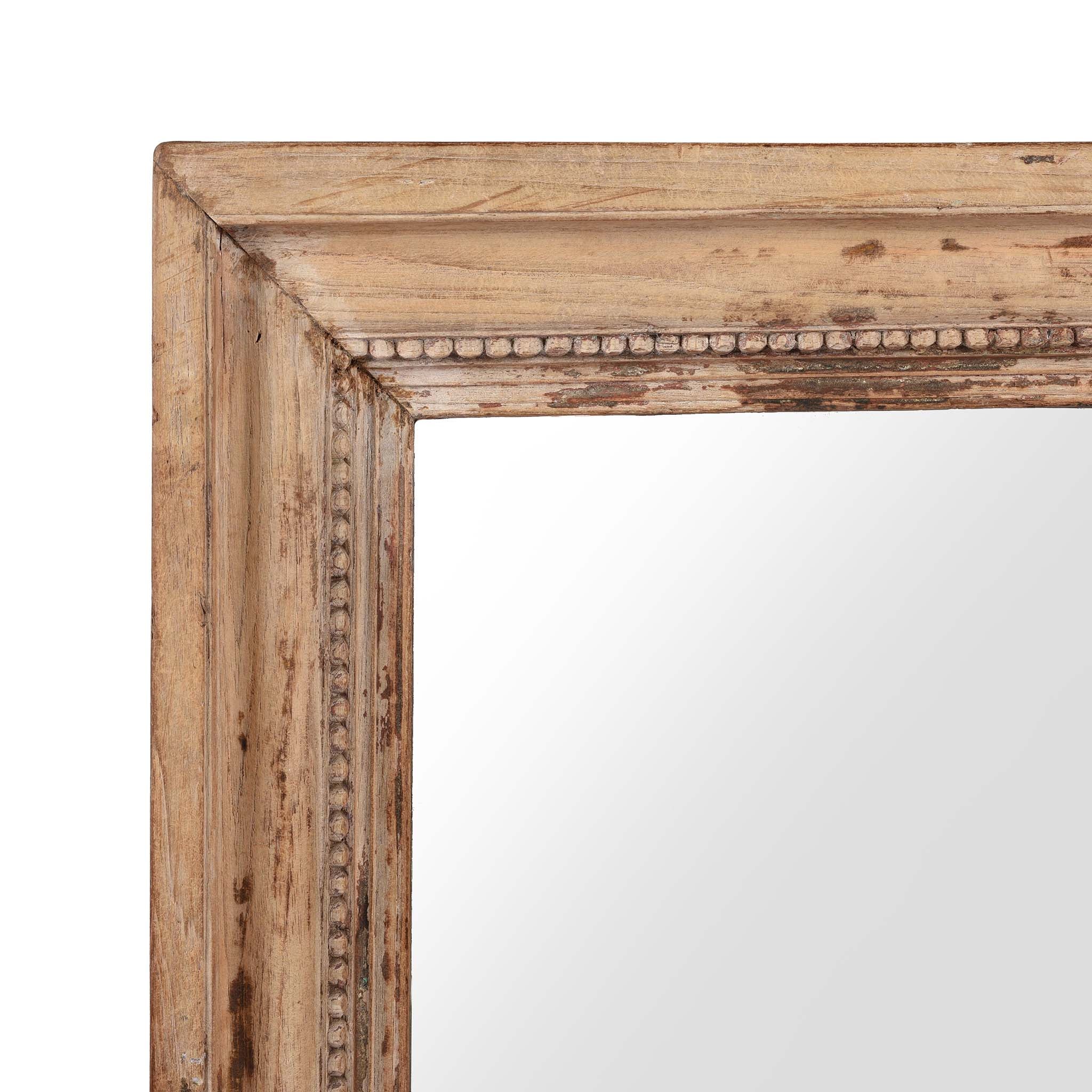Indian Mirror Made From An Old Teak Window - 19thC - Image 3