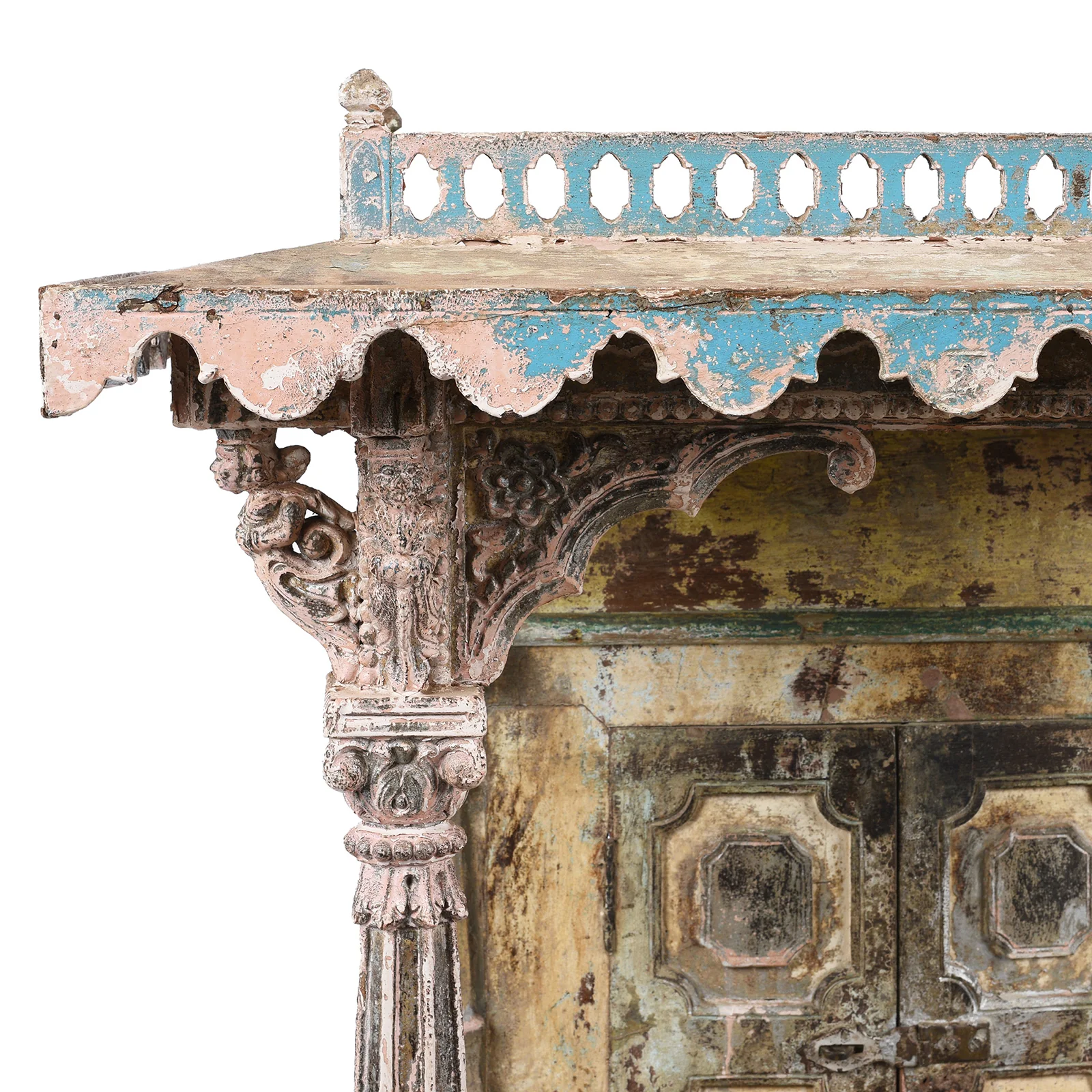 Indian Painted House Shrine From Gujarat - 19th Century - Image 5
