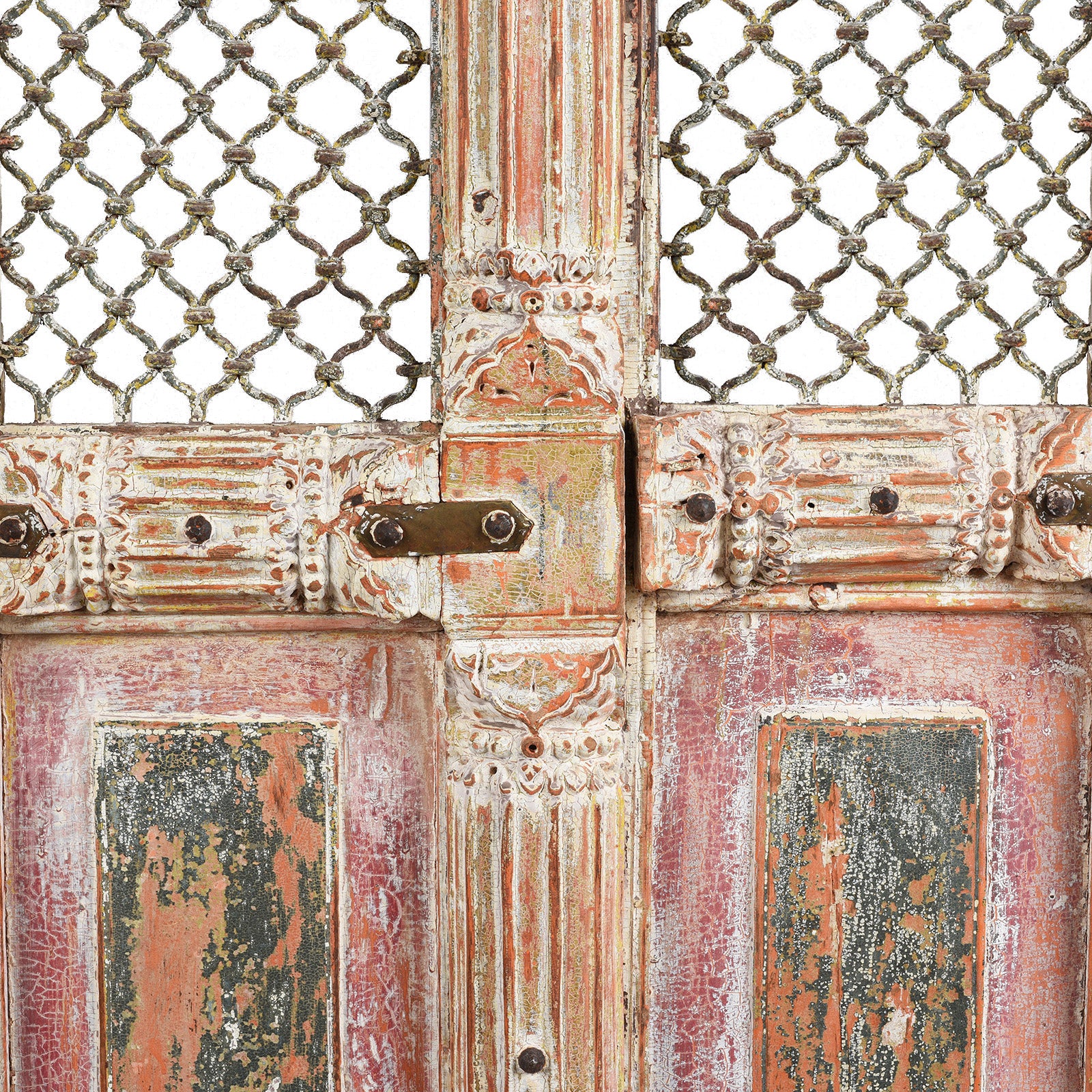 White Painted Jali Doors From Gujarat - 19th Century - Image 3