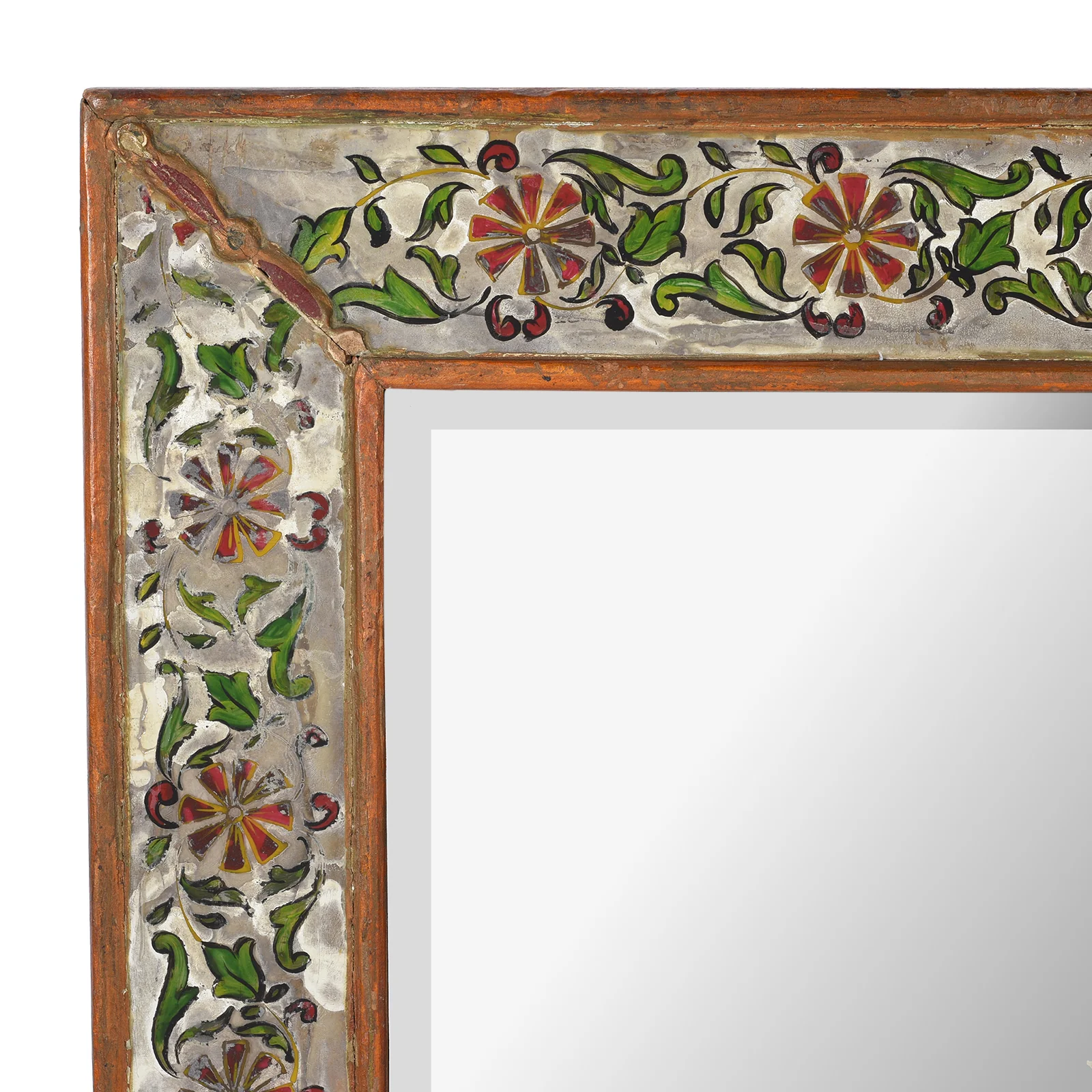 Indian Reverse Glass Mirror - Ca 1920'S - Image 5