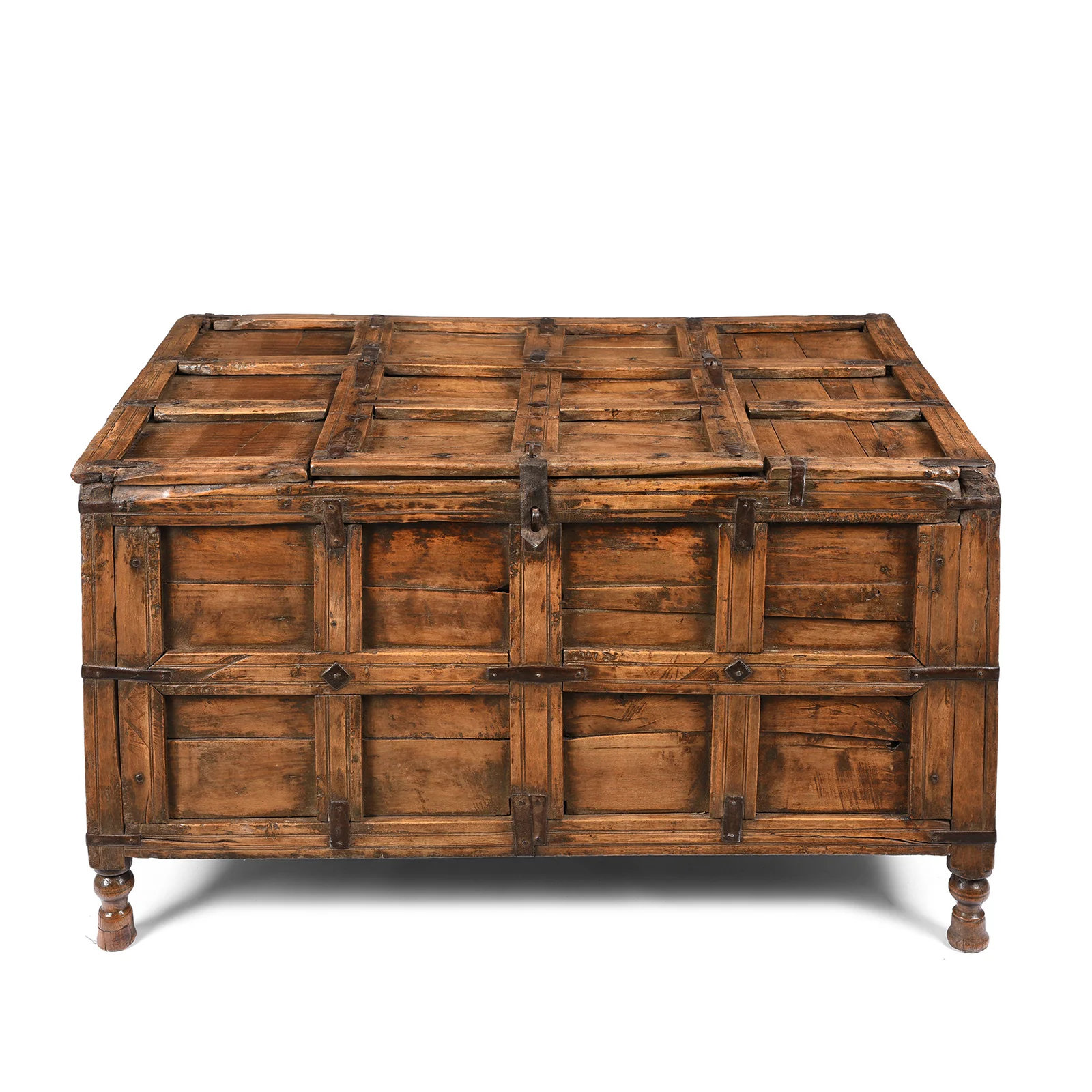 Indian Stick Box Storage Chest From Jaisalmer - 19thC