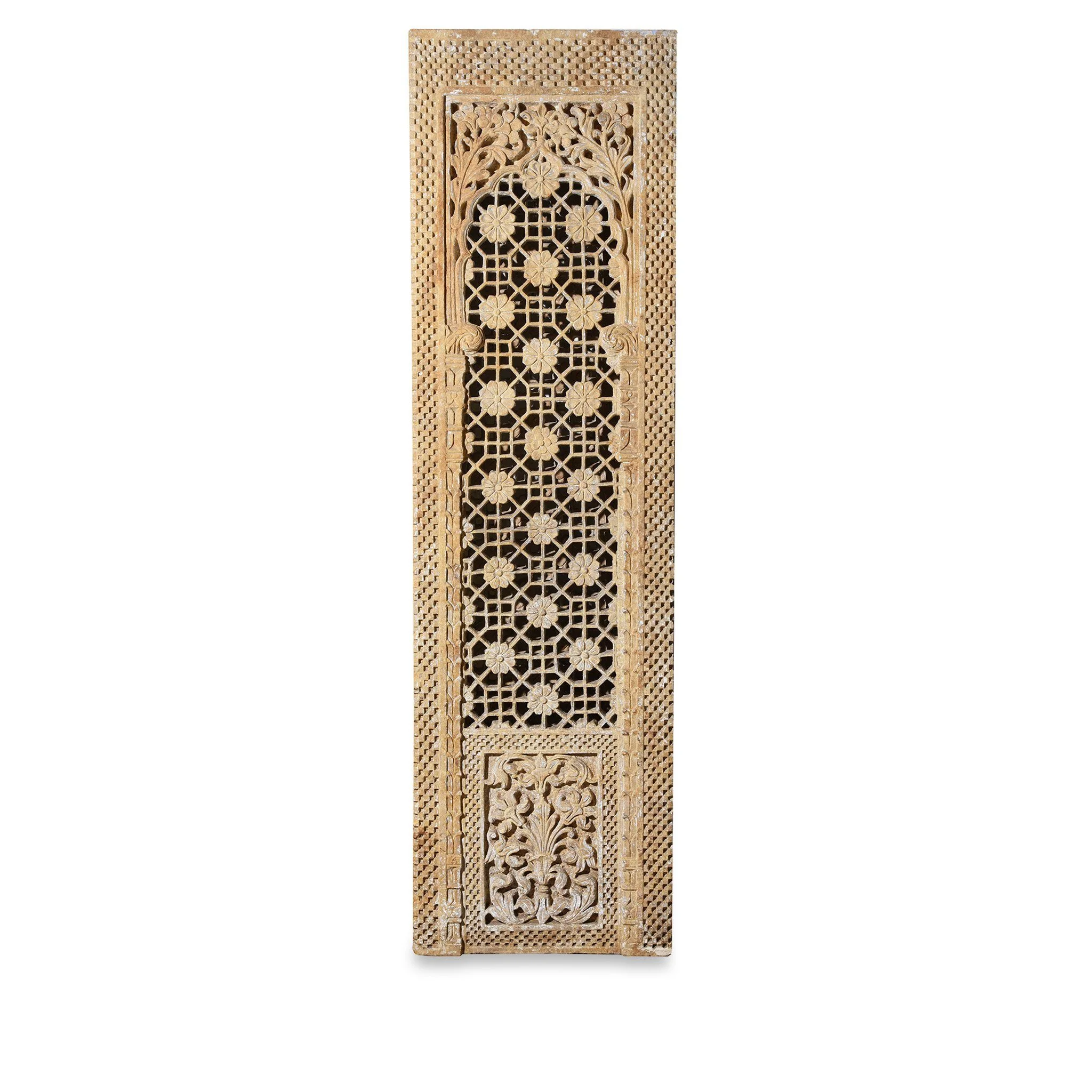 Indian Stone Jali Panel From Jaiselmer - 19thC