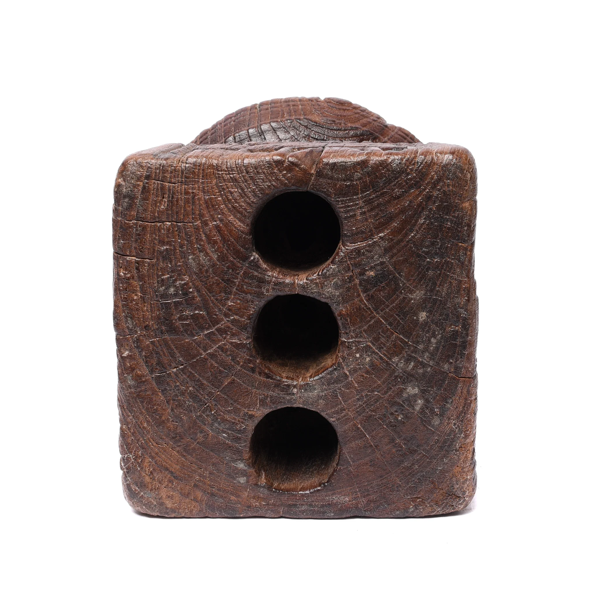 Candle stand Made From Old Indian Teak Seed Drill - 19thC - Image 6