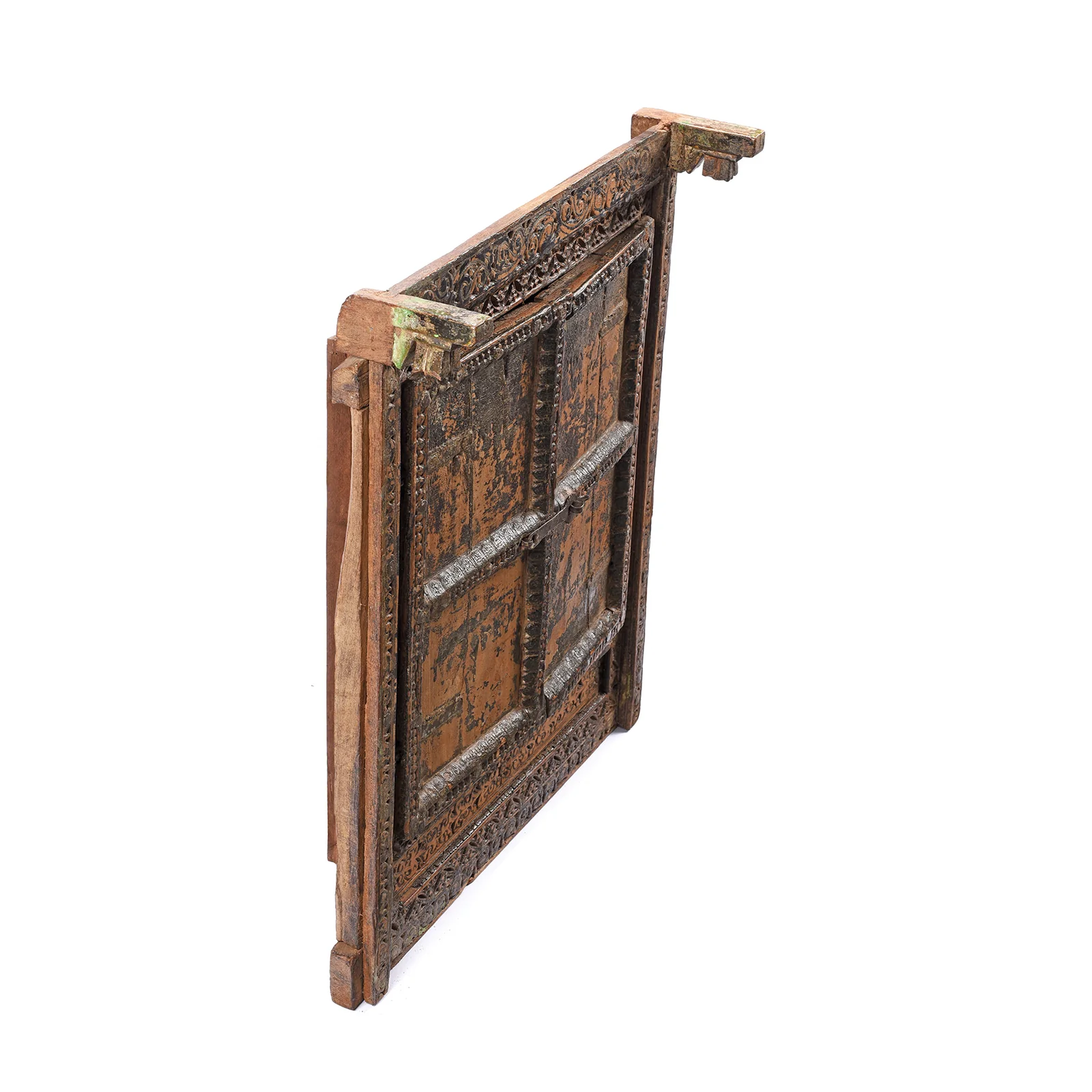 Indian Window Shutter Mirror From Nagaur - 19thC - Image 3