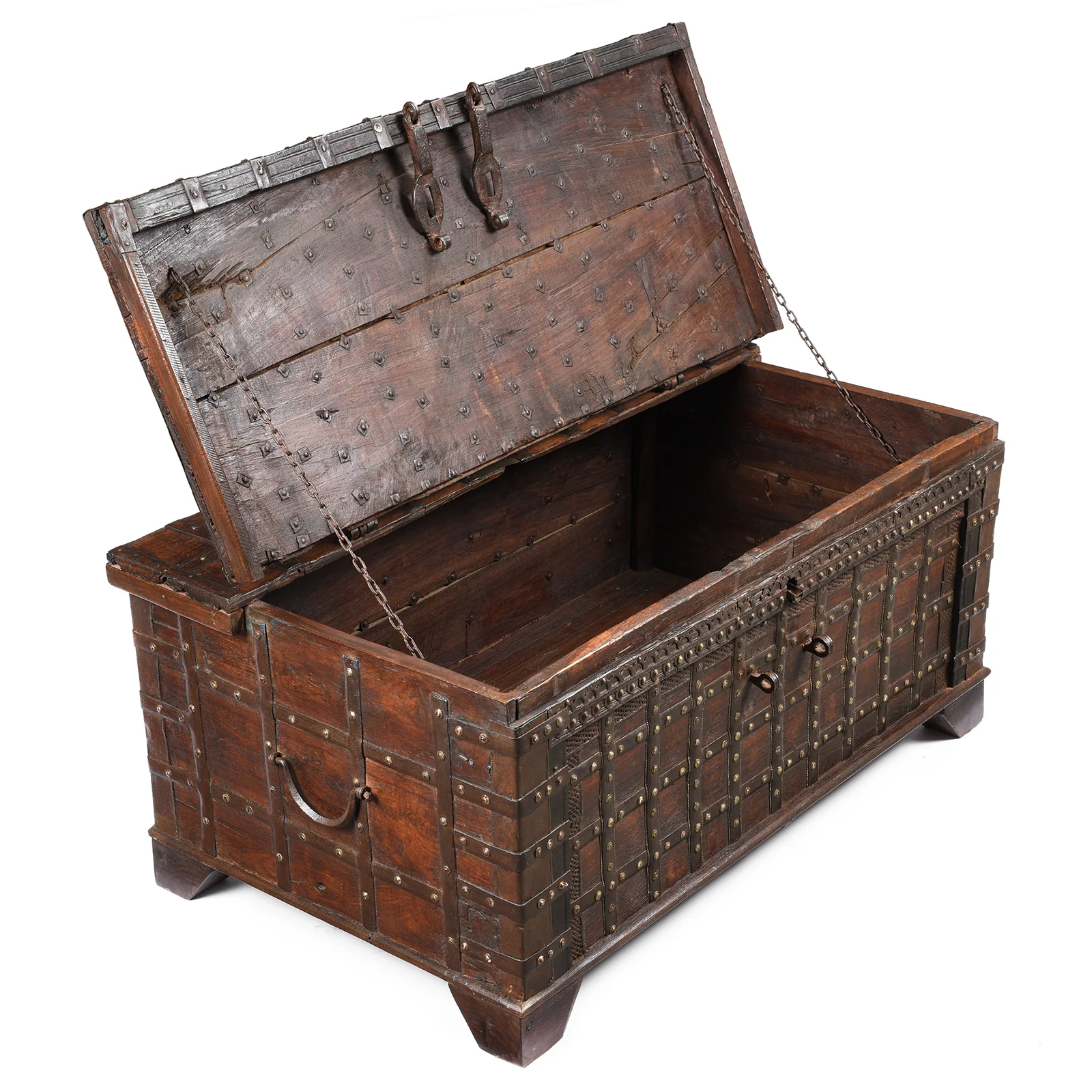 Iron Bound Indian Chest From Gujarat - 19thC - Image 2