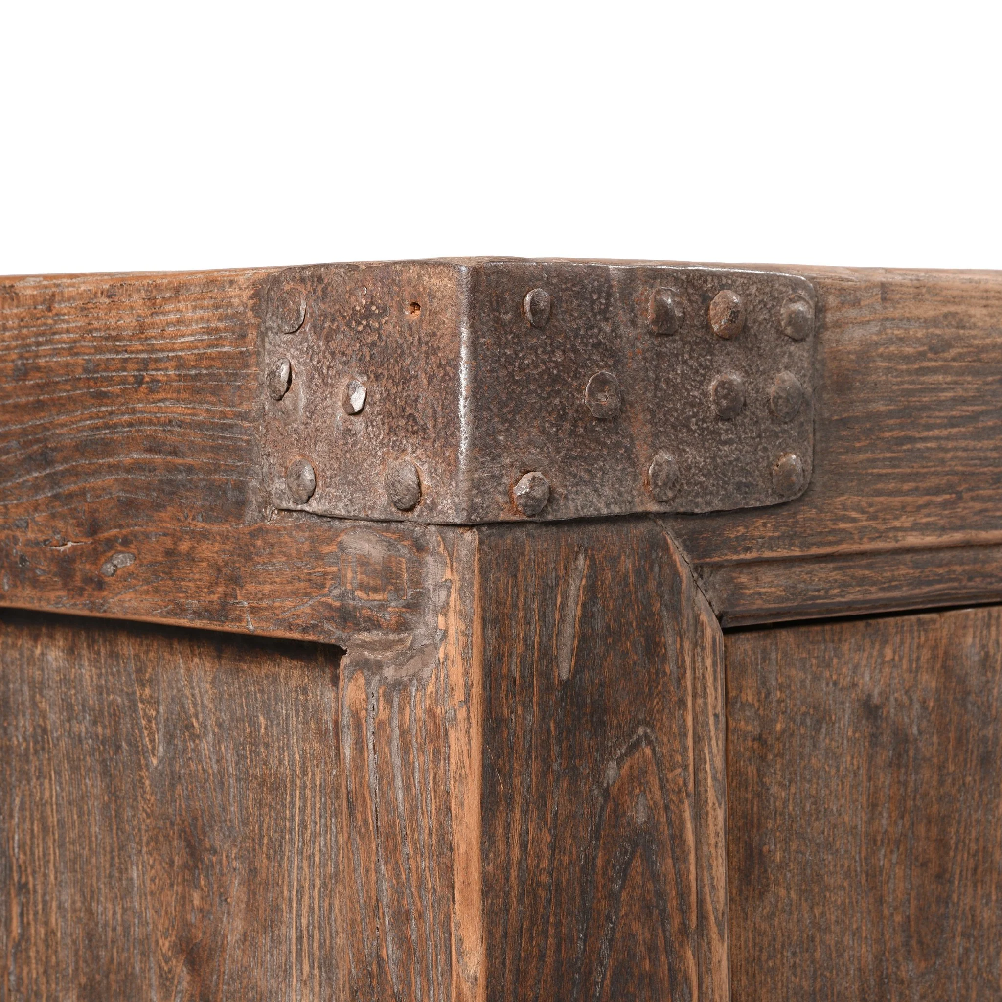 Iron Bound 4 Door Long Sideboard From Mongolia - 19thC - Image 3