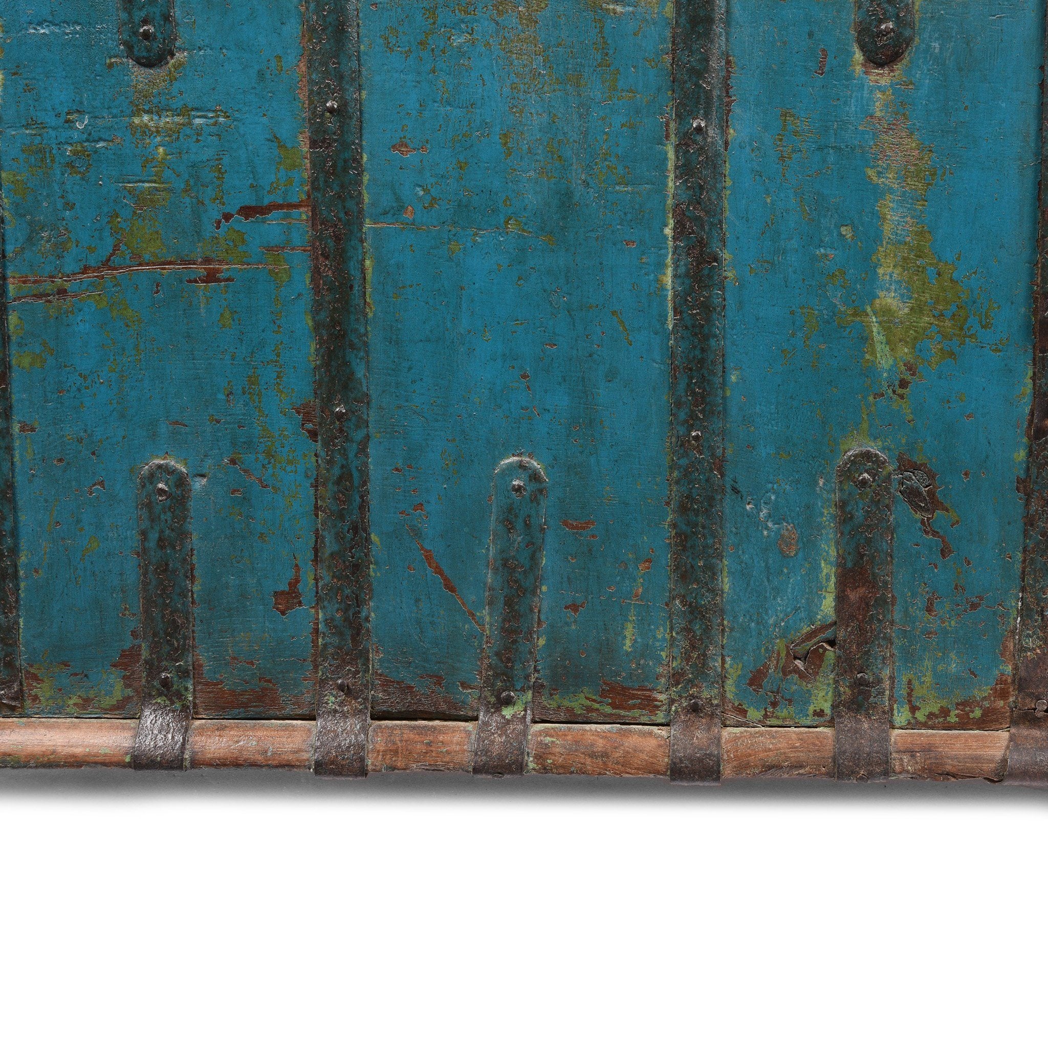 Blue Painted Pithara Console Chest From Southern Gujarat- 19thC - Image 11