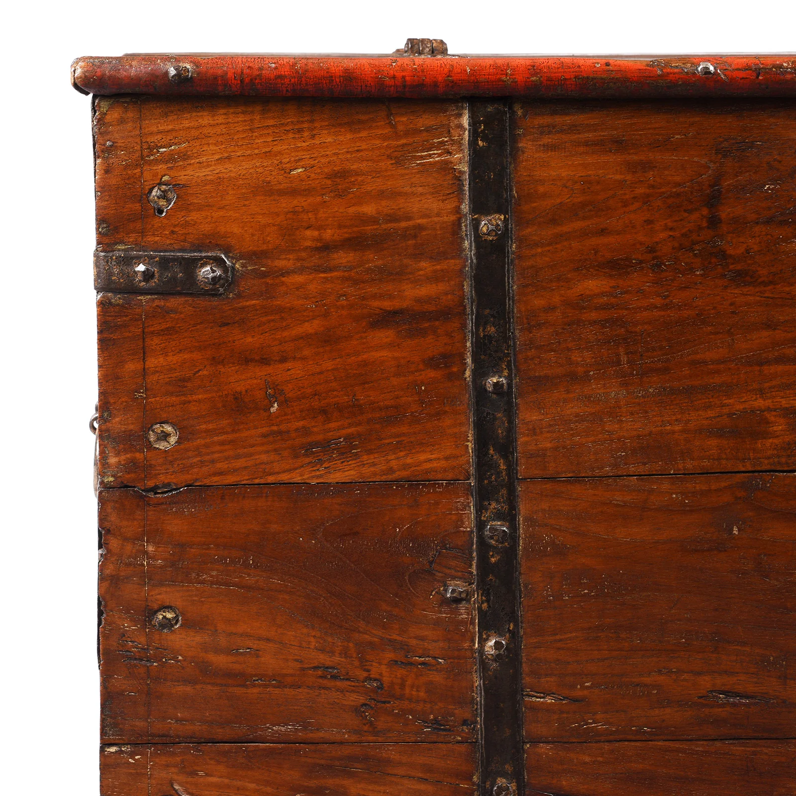 Iron Bound Teak Chest From Gujarat - 19th Century - Image 2