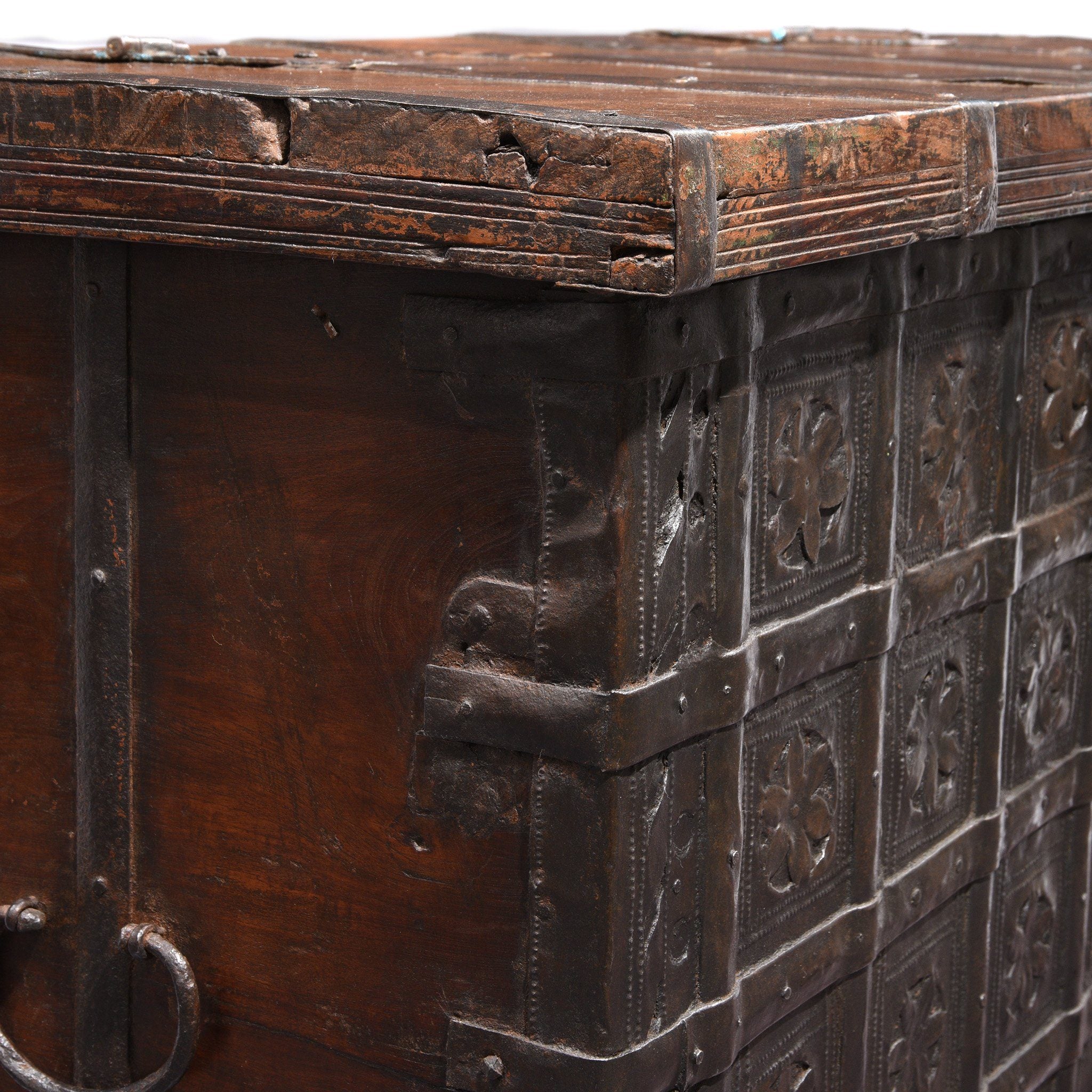Iron Bound Teak Chest - 19thC - From Gujarat - Image 10