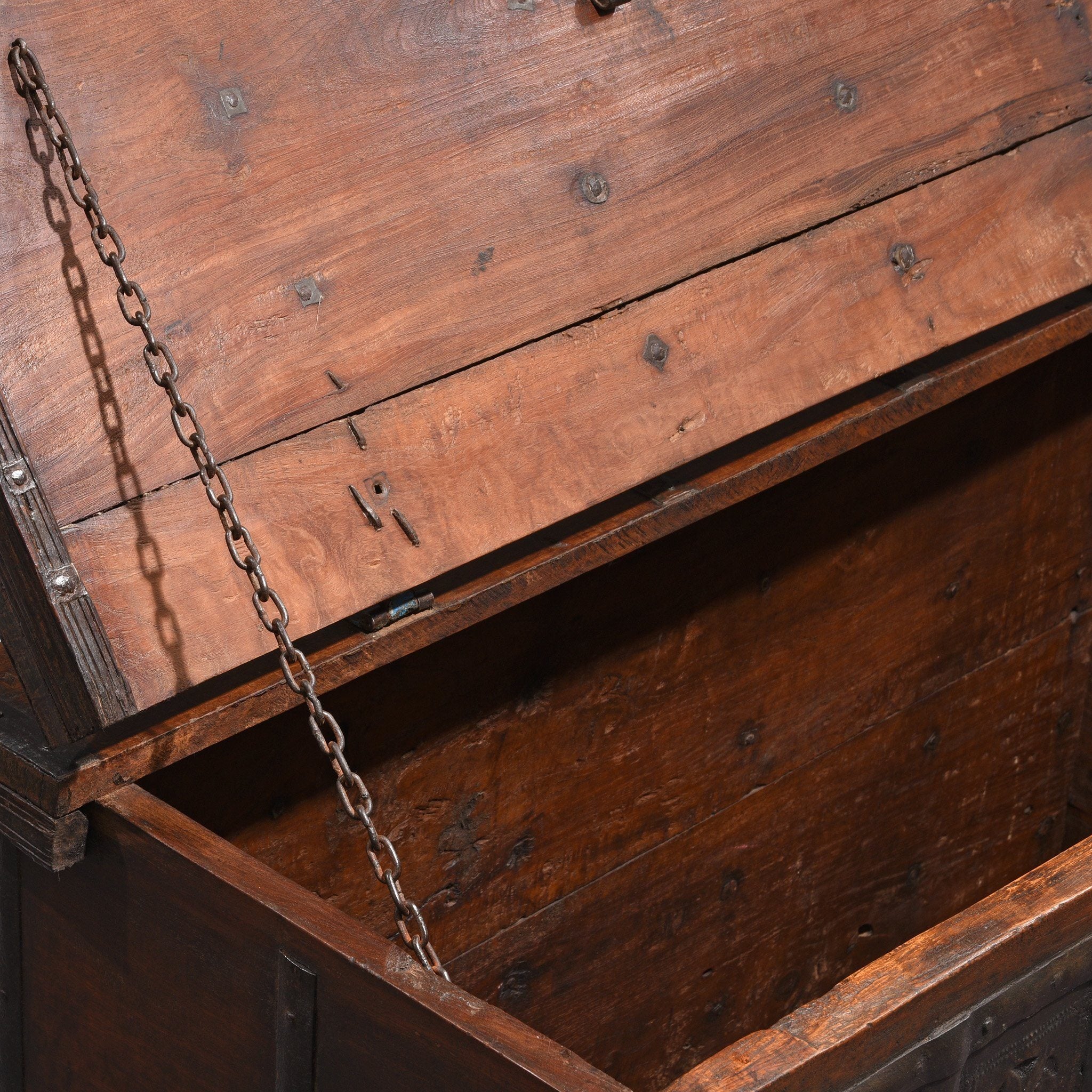 Iron Bound Teak Chest - 19thC - From Gujarat - Image 11