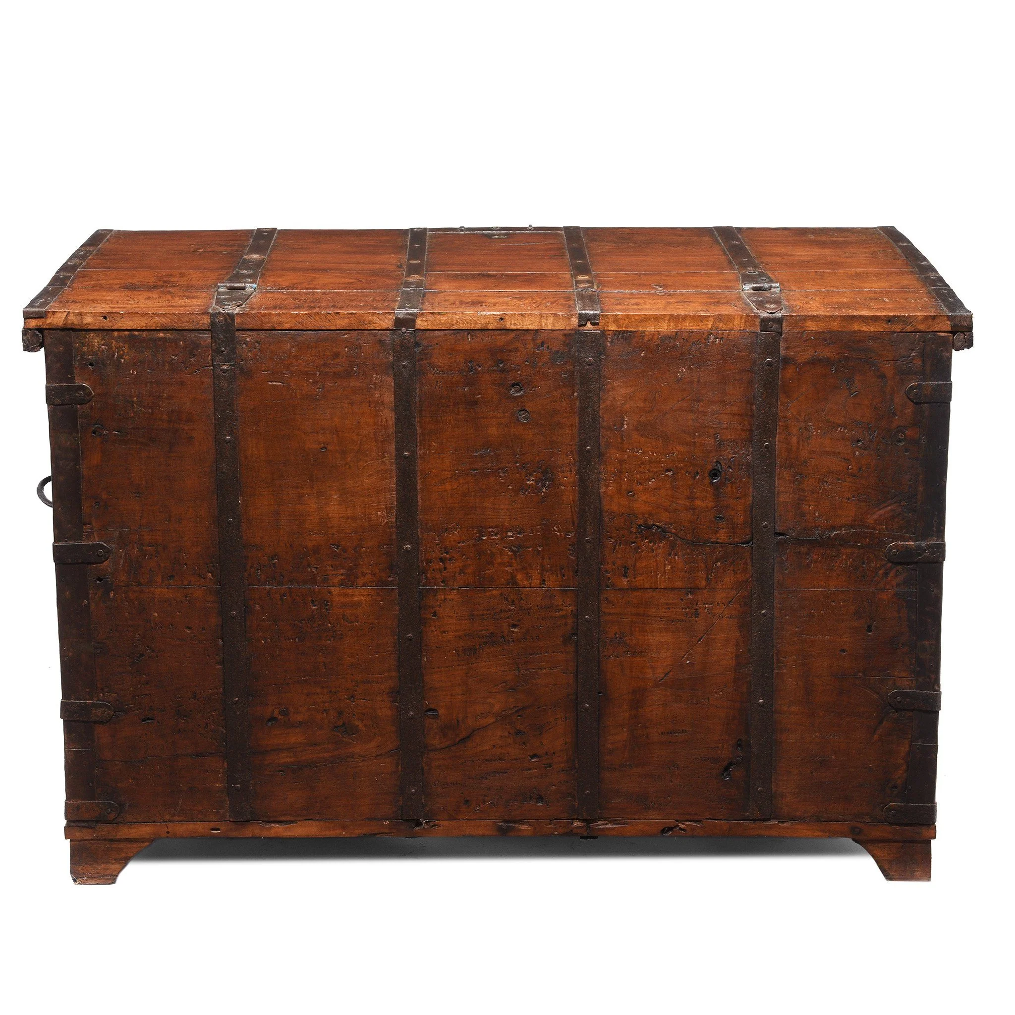 Iron Bound Teak Chest - 19thC - From Gujarat - Image 12