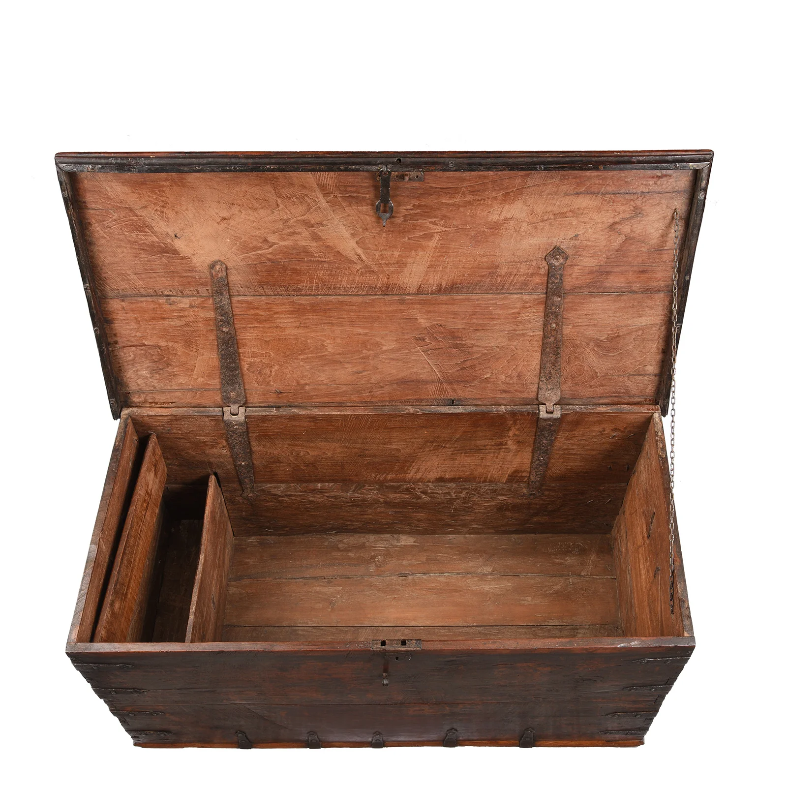 Iron Bound Teak Chest From Gujarat - 19th Century - Image 5