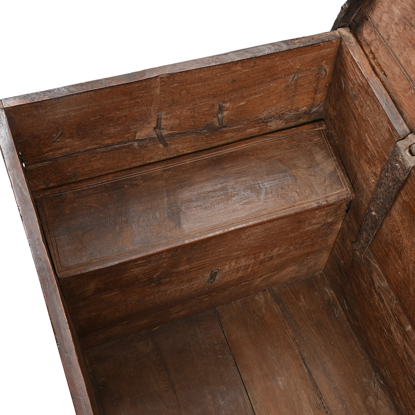 Iron Bound Teak Chest From Gujarat - 19th Century - Image 6