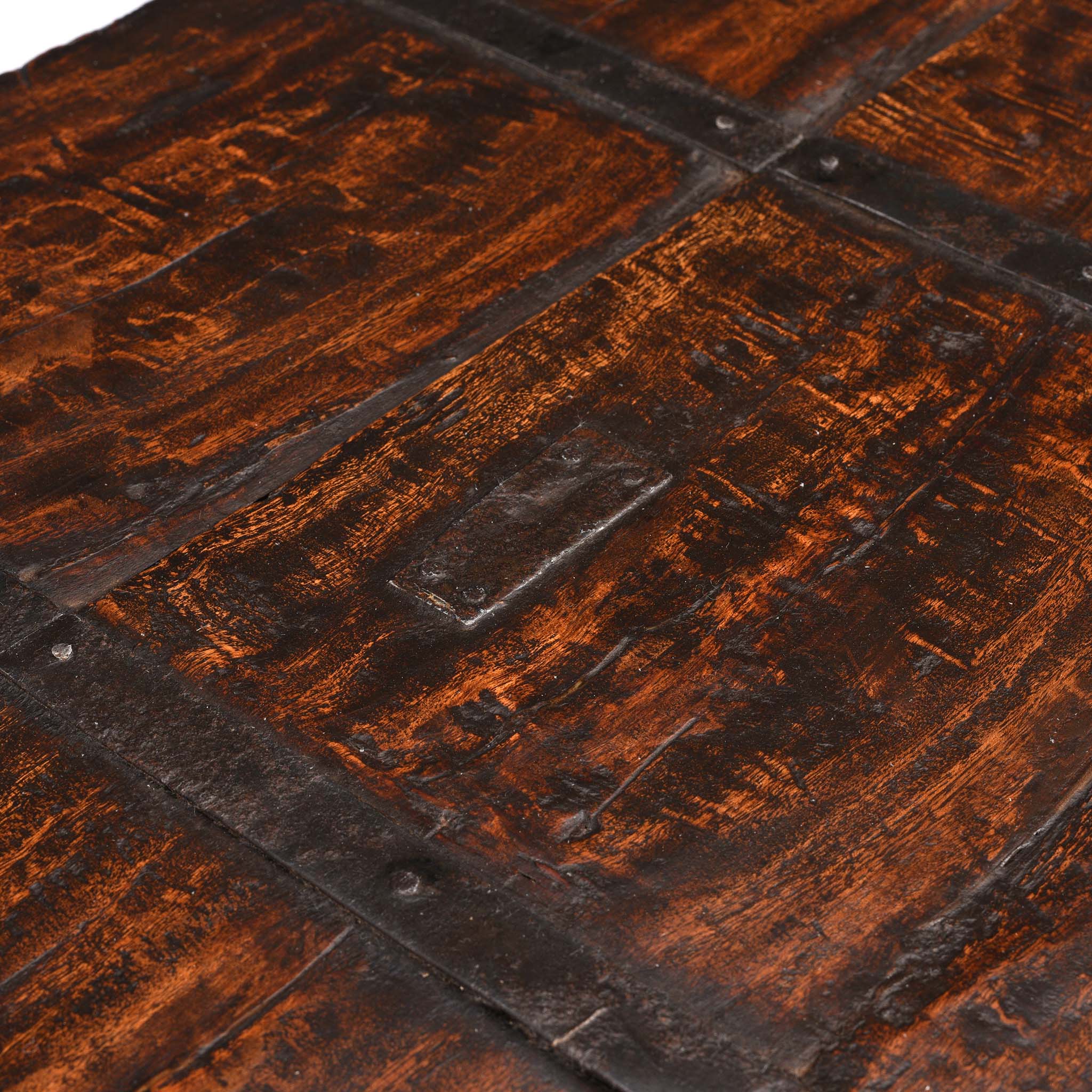 Iron Bound Teak Chest From Gujarat - 19thC - Image 10