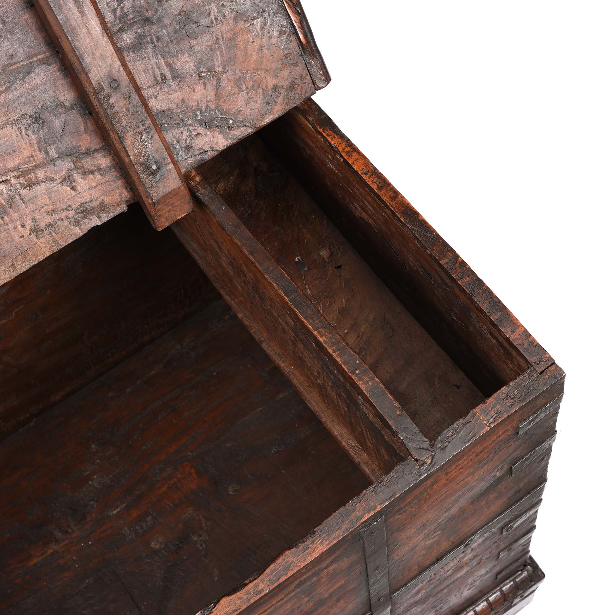 Iron Bound Teak Chest From Gujarat - 19thC - Image 6