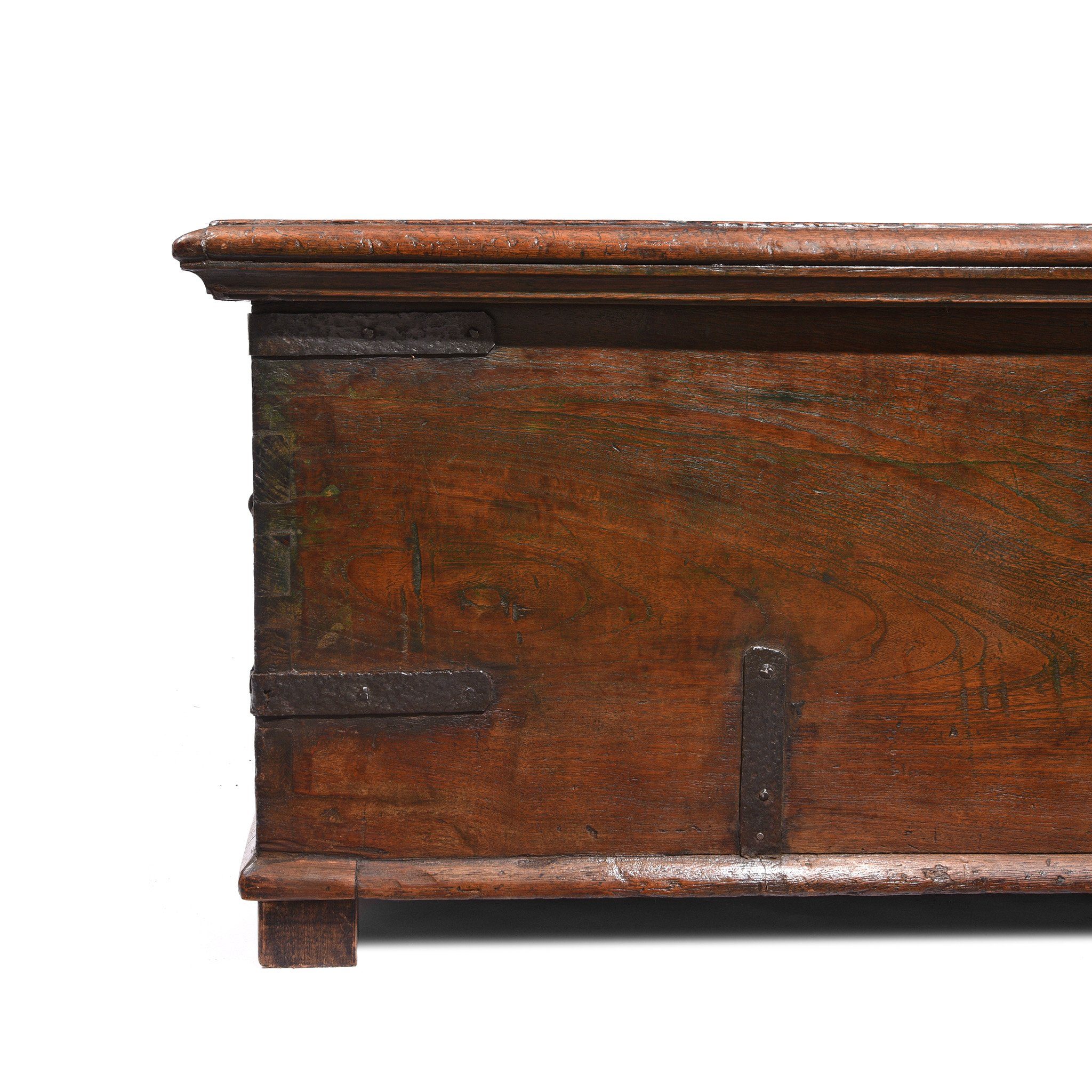 Iron Bound Teak Chest From Gujarat - 19thC - Image 5