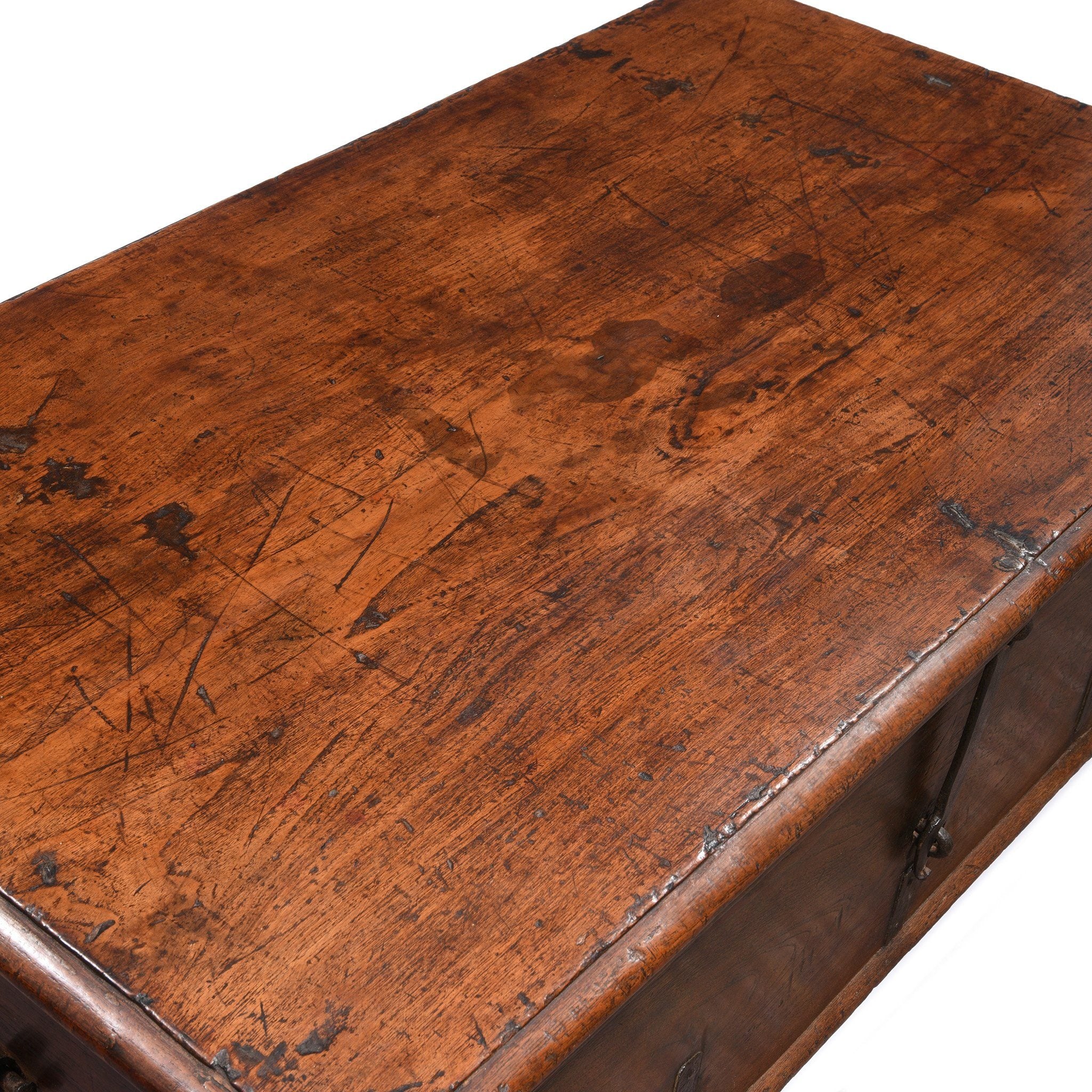 Iron Bound Teak Chest From Gujarat - 19thC - Image 7