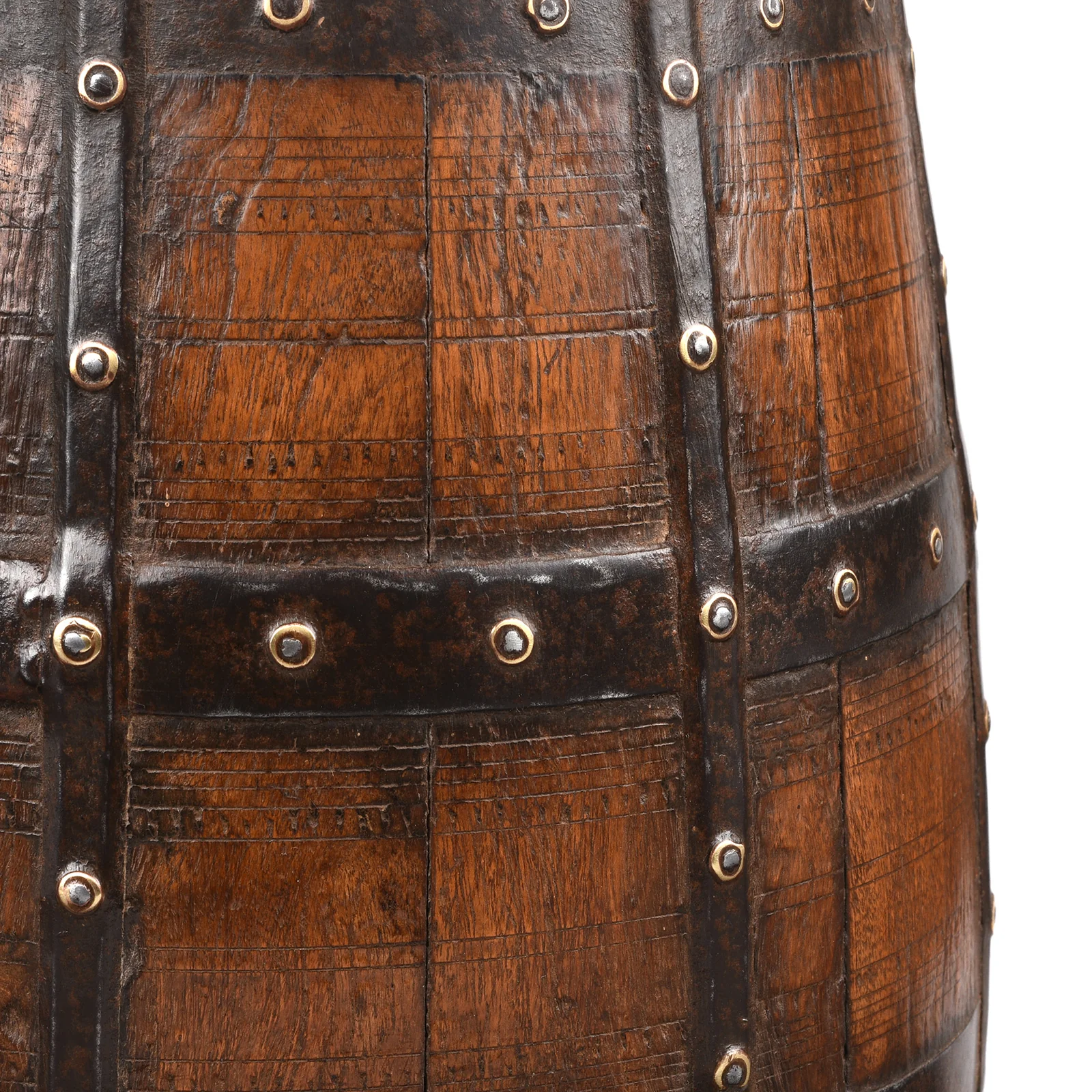 Iron Bound Teak Grain Measure From Rajasthan - 19th Century - Image 5