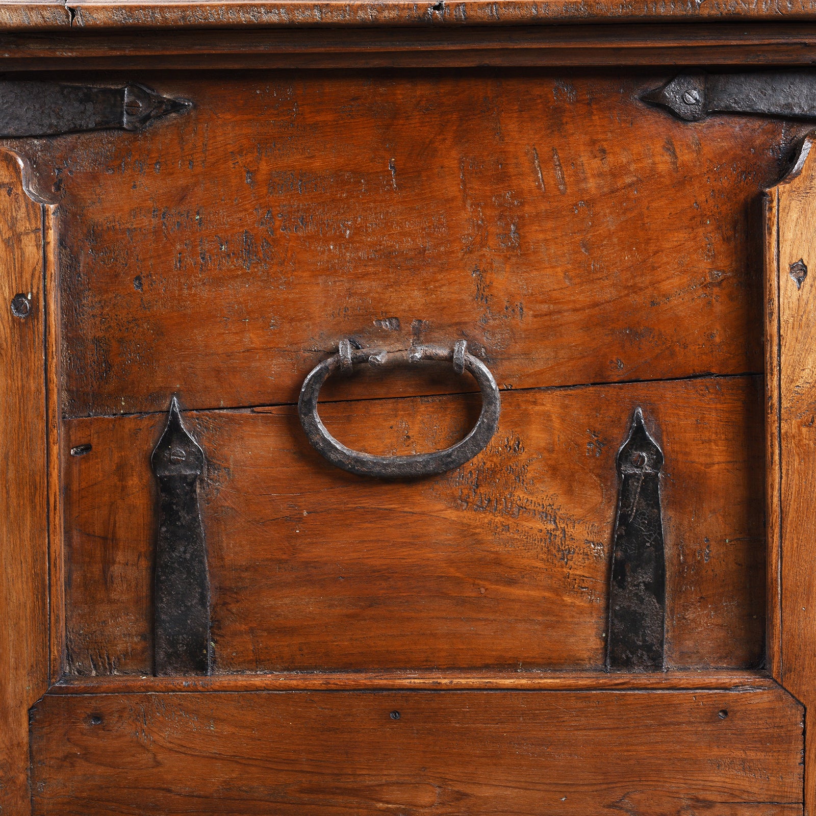 Iron Bound Teak Merchant Chest From Goa - 19th Century - Image 11