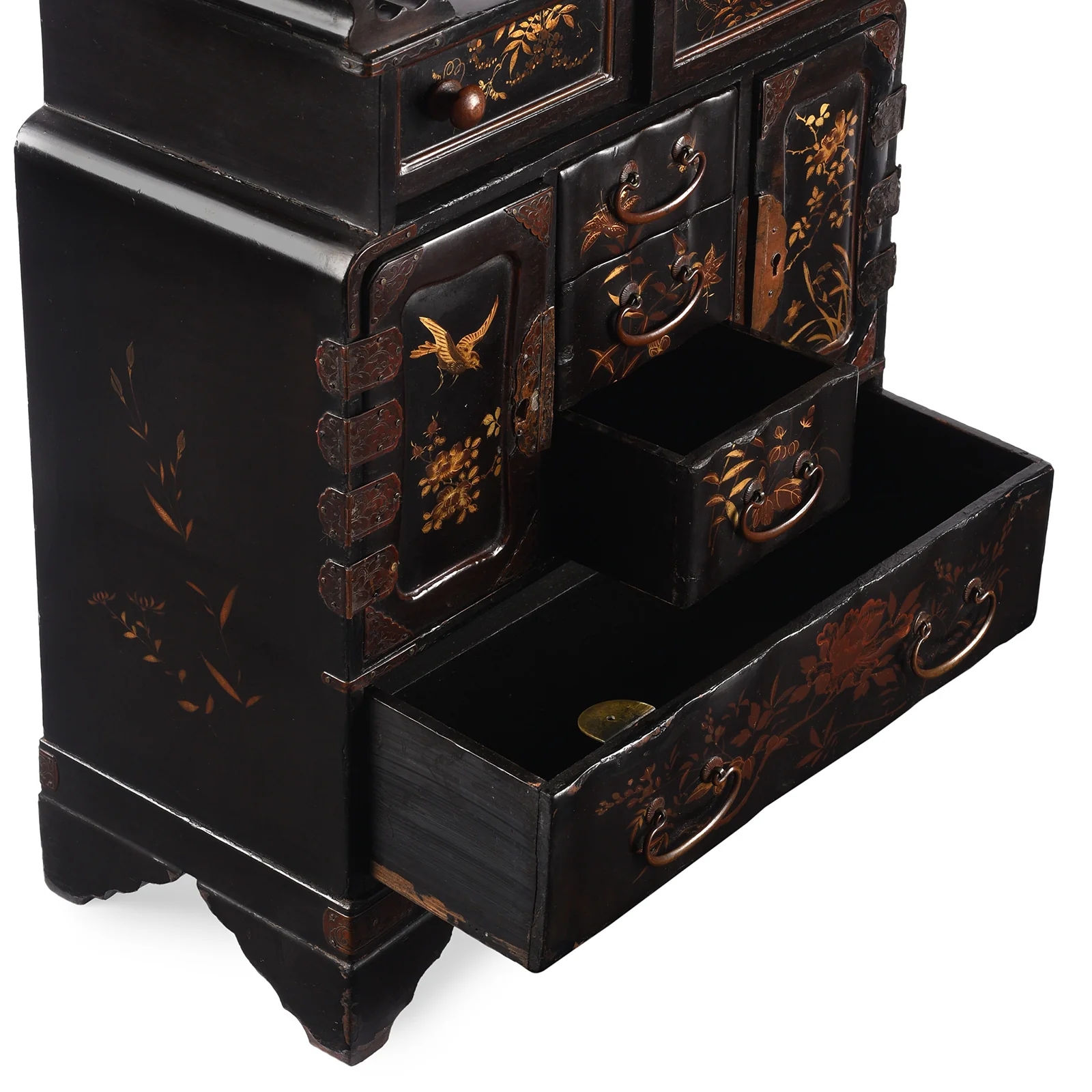 Japanese Black Lacquer Kodansu Cabinet - Meiji Period - Image 12