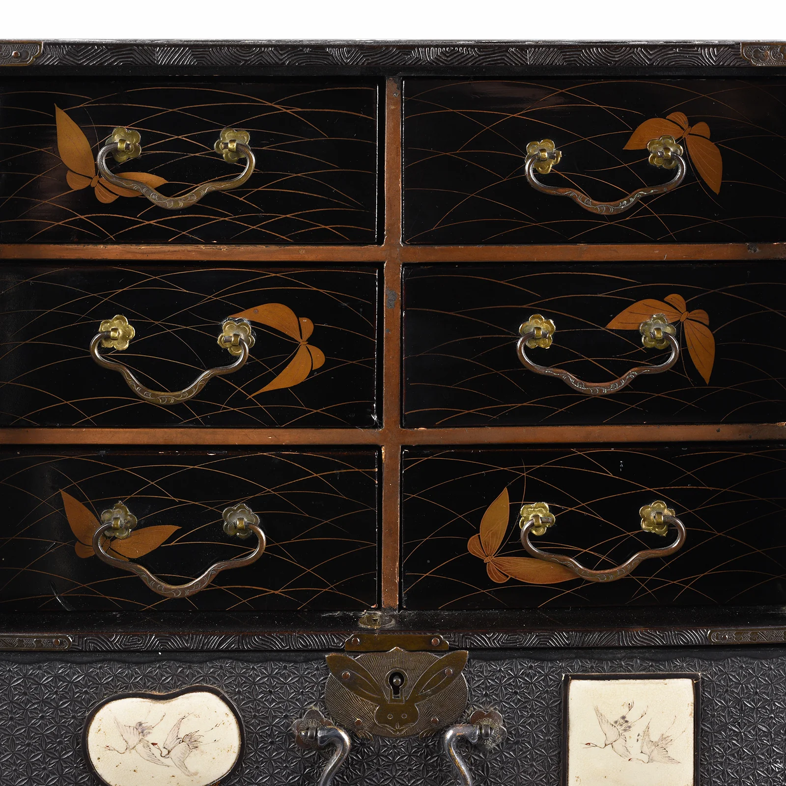 Japanese Black Lacquer Kodansu Jewellery Cabinet - Meiji Period - Image 13