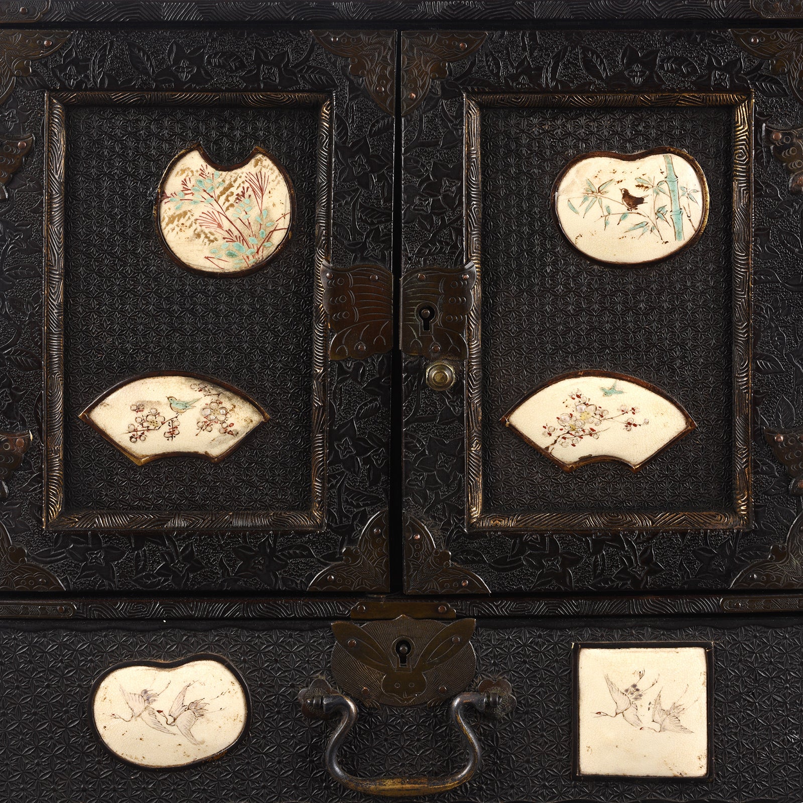 Japanese Black Lacquer Kodansu Jewellery Cabinet - Meiji Period - Image 15