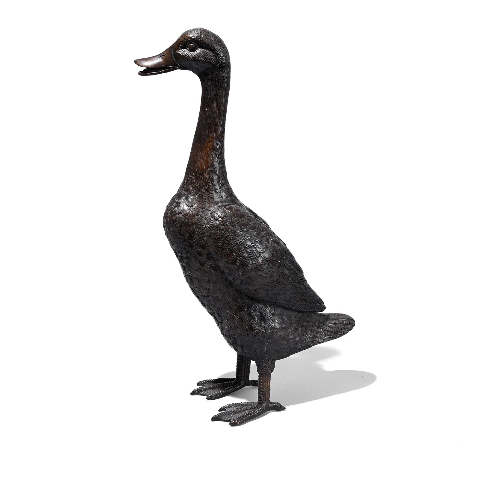 Japanese Bronze Duck Okimono - Meiji Era (Late 19thC) - Image 3