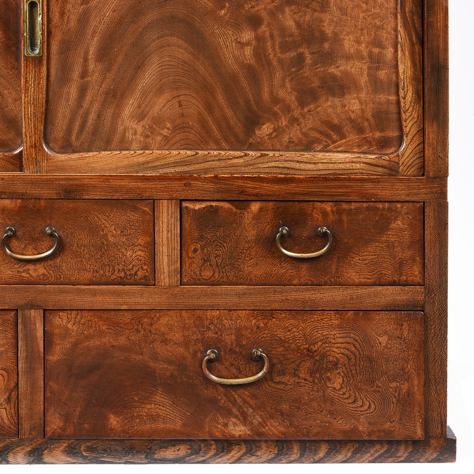 Japanese Burr Keyaki Cha Dansu Chest - Taishō Era - Image 8