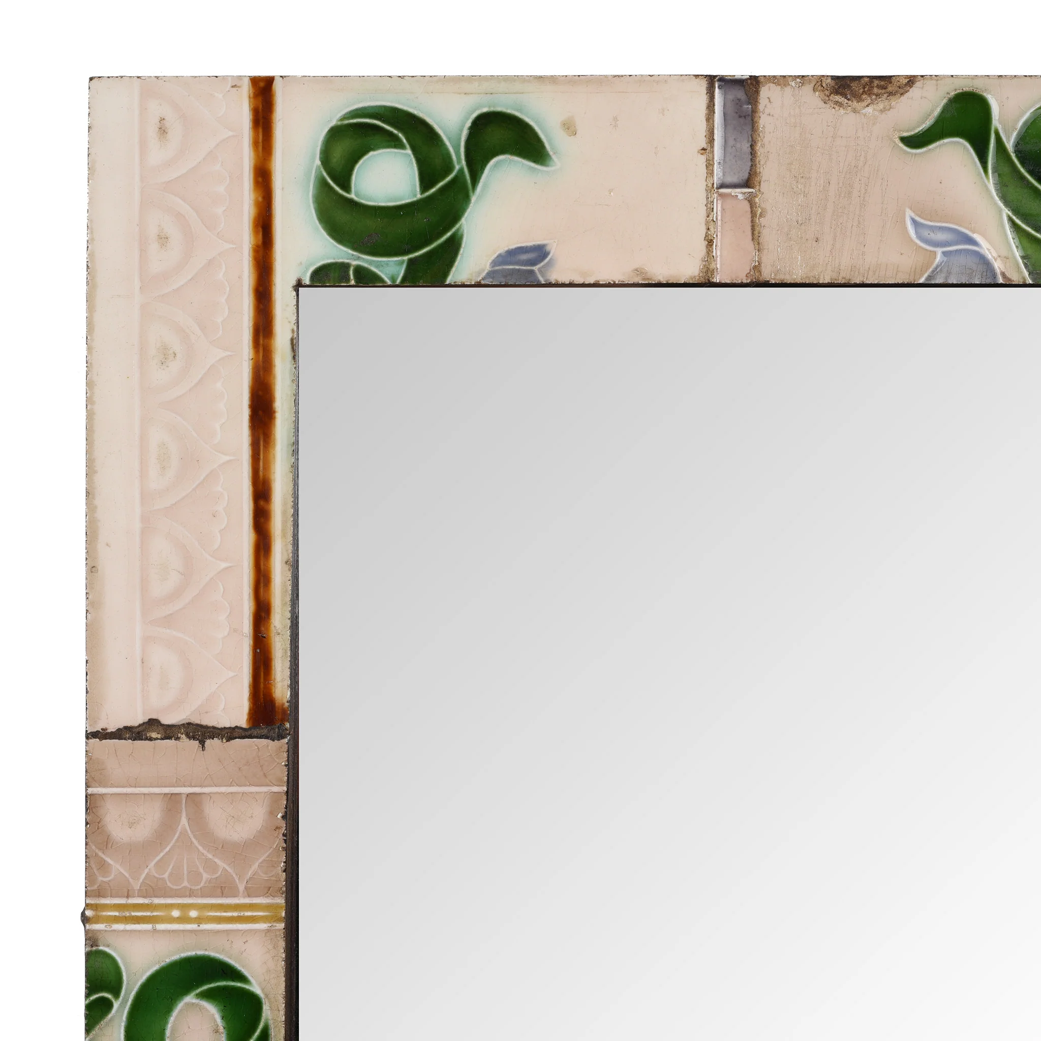 Mirror Made From Old Japanese Ceramic Tiles - Image 3