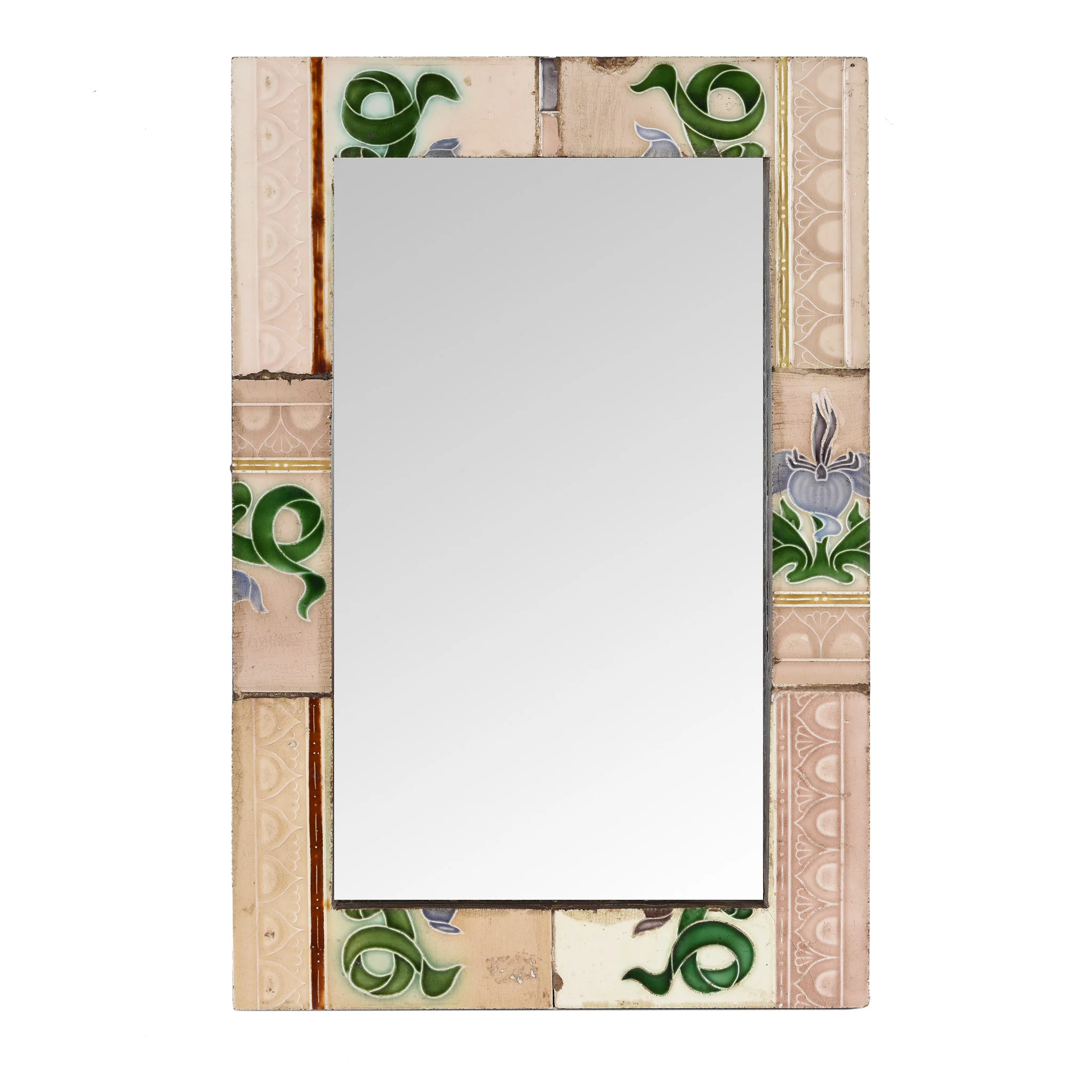 Mirror Made From Old Japanese Ceramic Tiles - Image 6