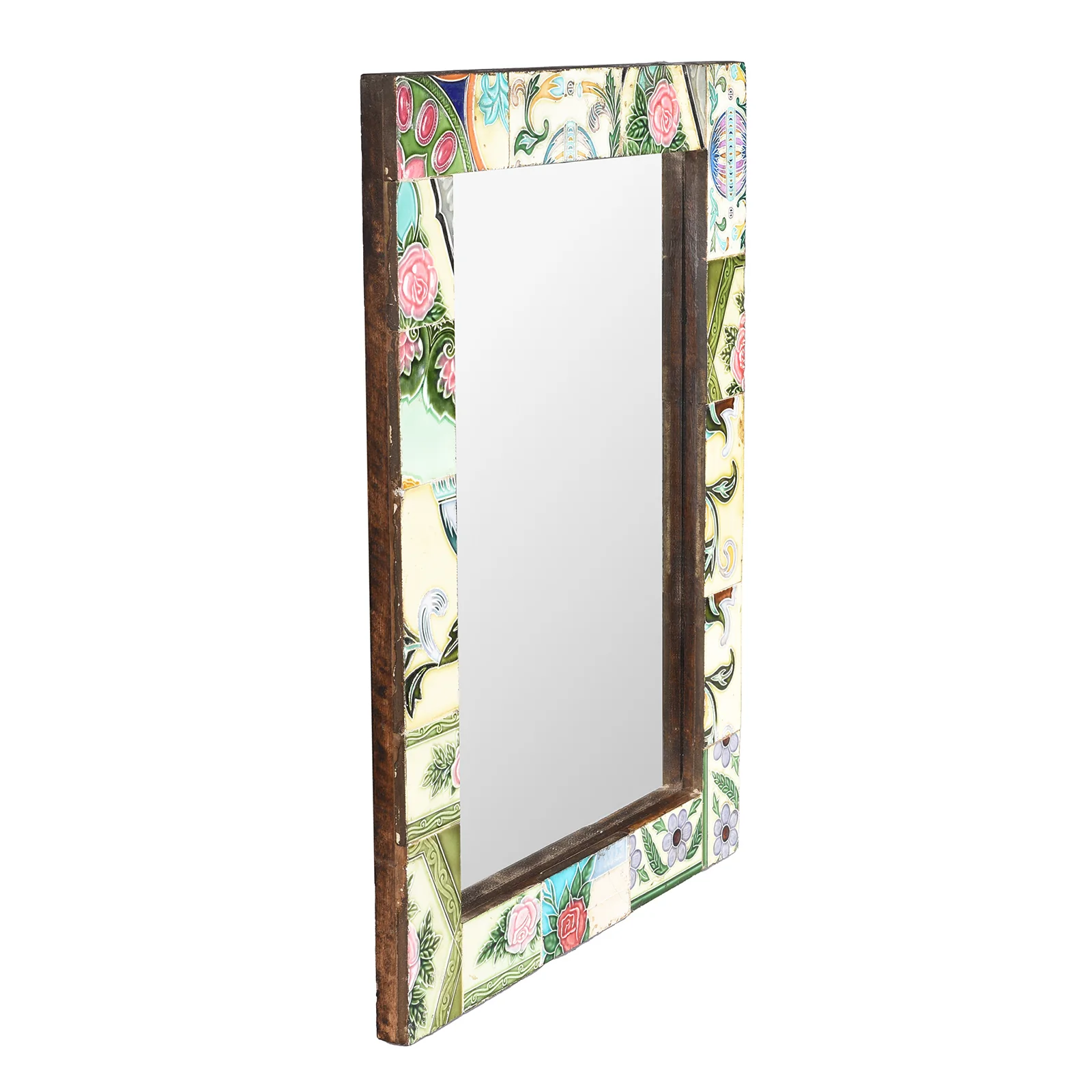 Mirror Made From Old Japanese Ceramic Tiles - Circa 1920 - Image 3