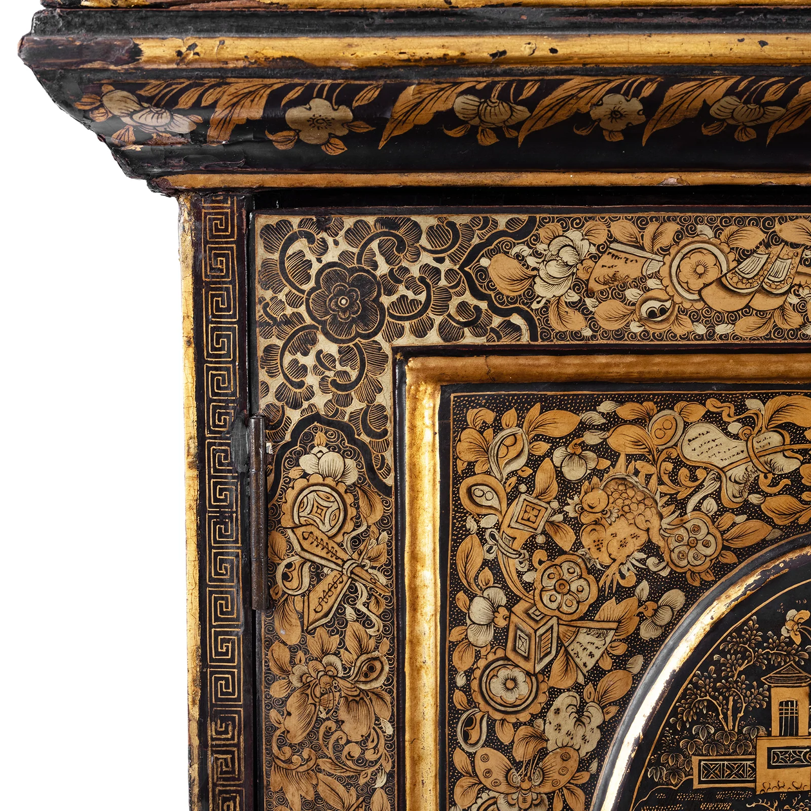 Lacquered Canton Export Bonheur De Jour Cabinet - Ca 1830 - Image 10
