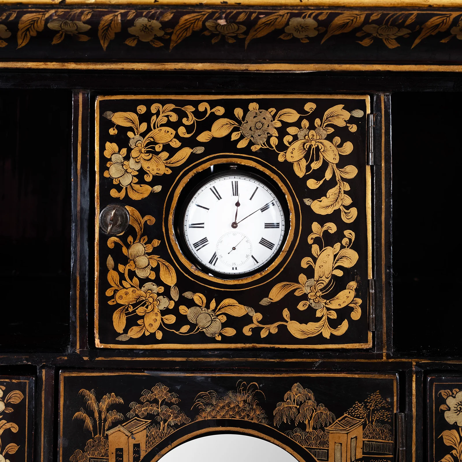 Lacquered Canton Export Bonheur De Jour Cabinet - Ca 1830 - Image 15