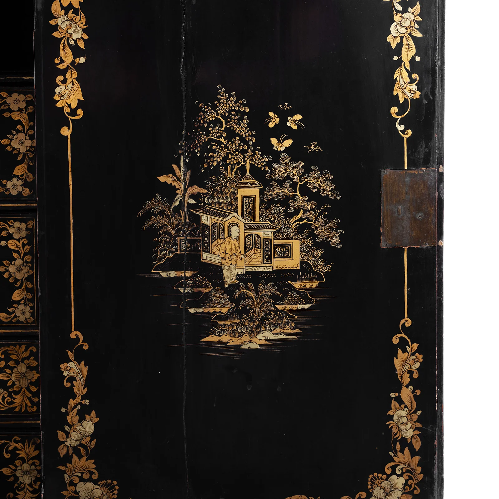 Lacquered Canton Export Bonheur De Jour Cabinet - Ca 1830 - Image 18
