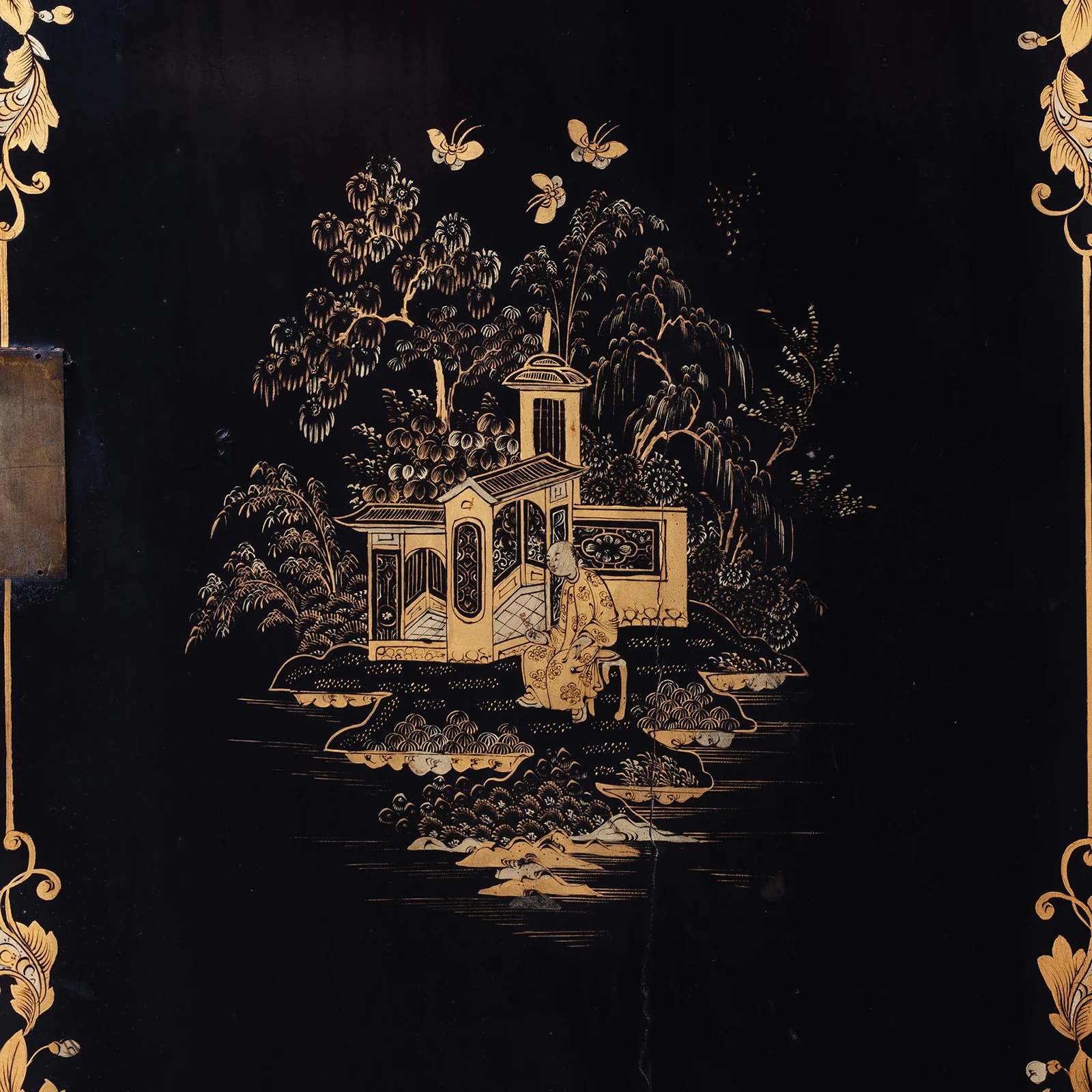 Lacquered Canton Export Bonheur De Jour Cabinet - Ca 1830 - Image 19